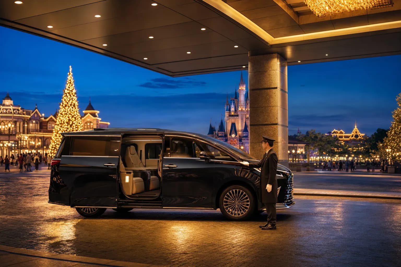 Luxury Lexus minivan with chauffeur for private Tokyo transfer