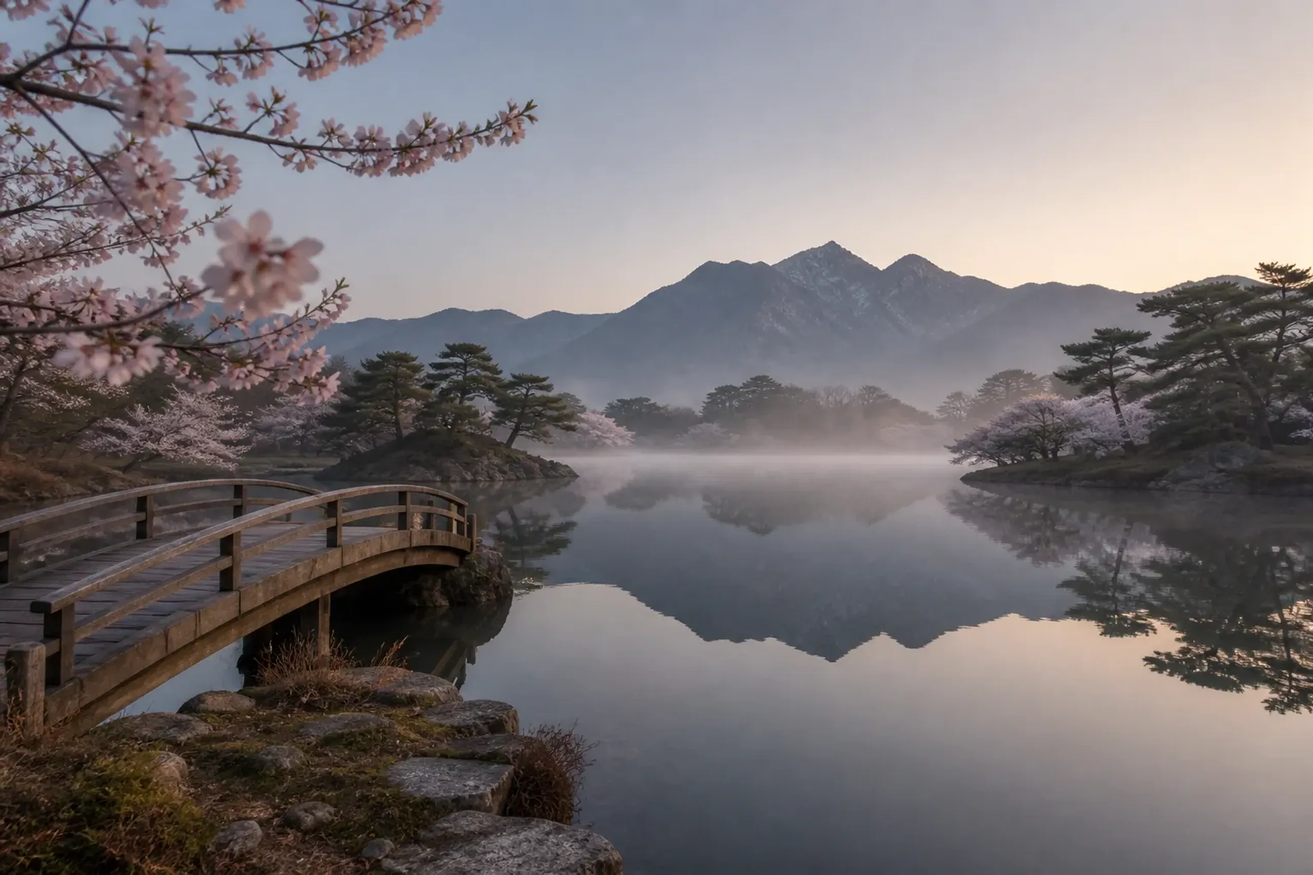 Mount Komagatake reflected on the still waters of Onuma Quasi-National Park