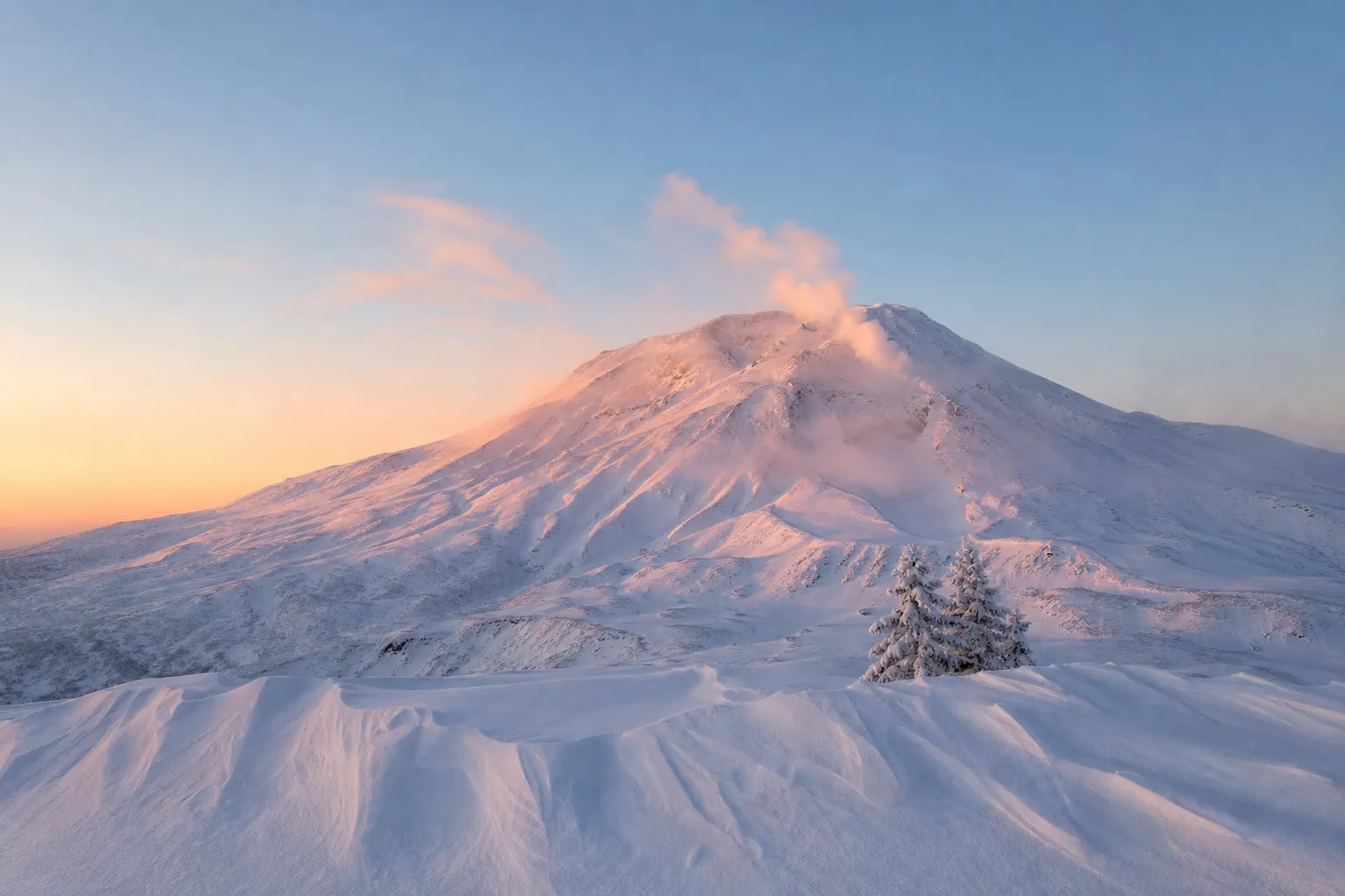 Mount Asahidake, the highest peak in Hokkaido, in Daisetsuzan National Park