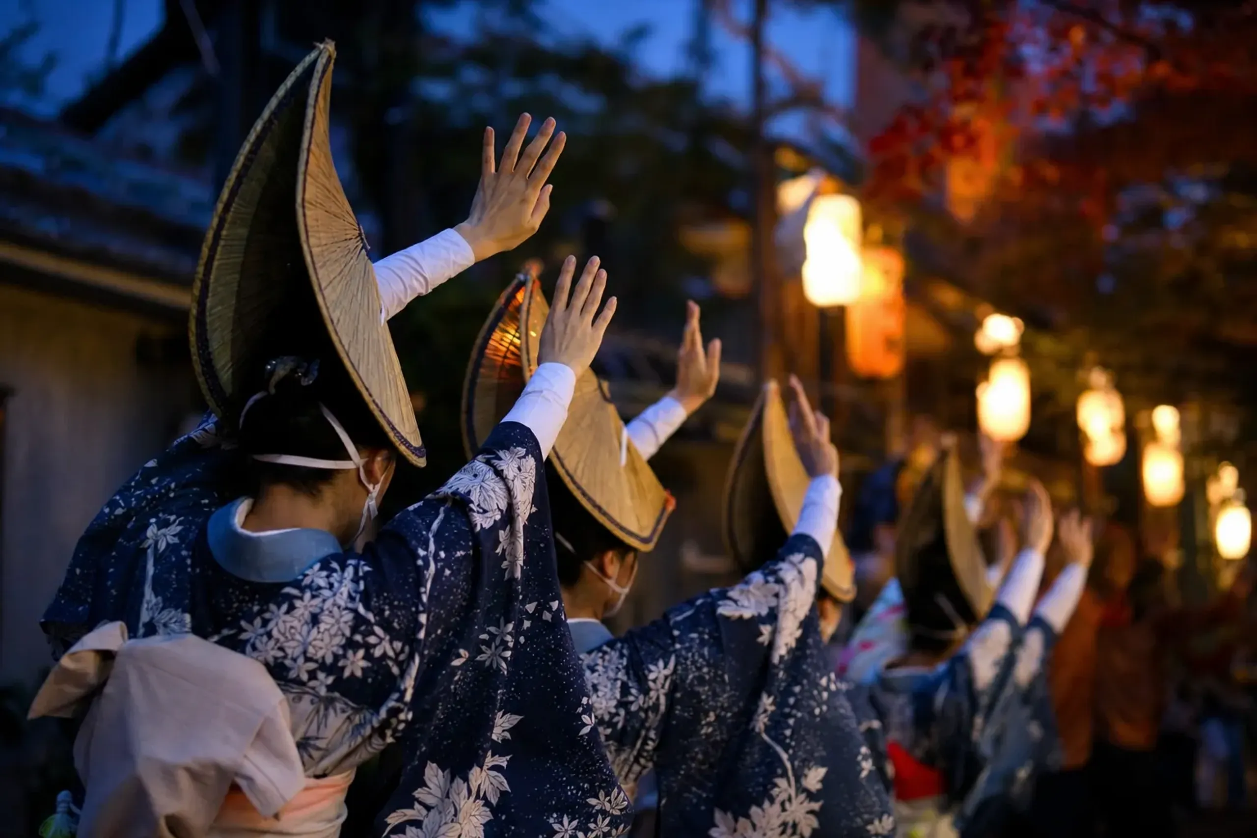 Awa Odori is a street festival of choreographed group dances