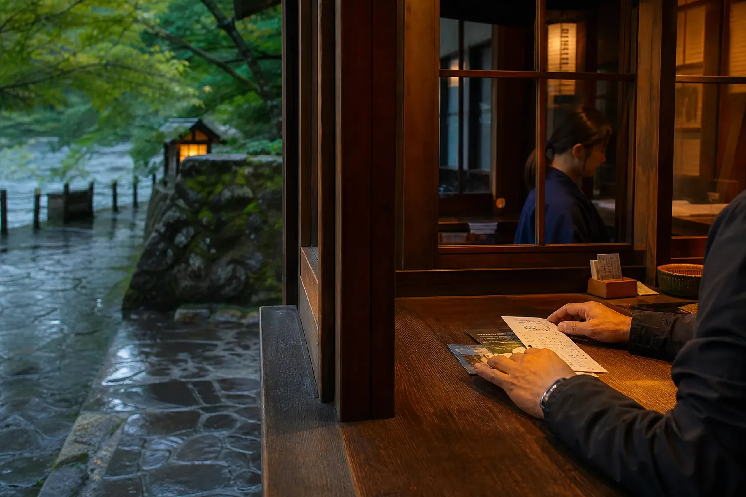 The Cormorant Fishing Sightseeing Boat Office at 1-2 Minato-machi in Gifu City, where visitors check in for viewing boat tickets on the Nagara River
