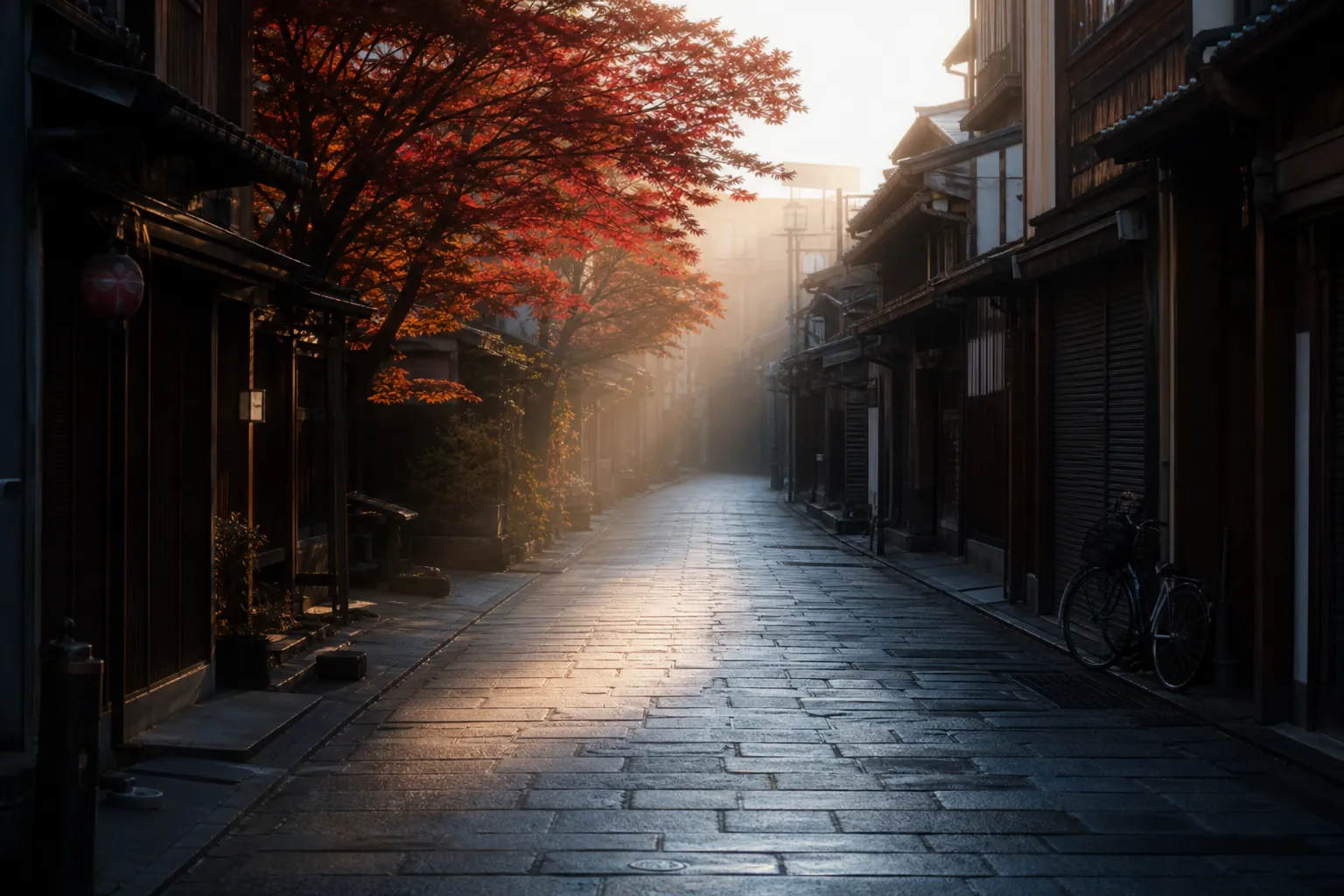 A quiet, narrow street in Asakusa