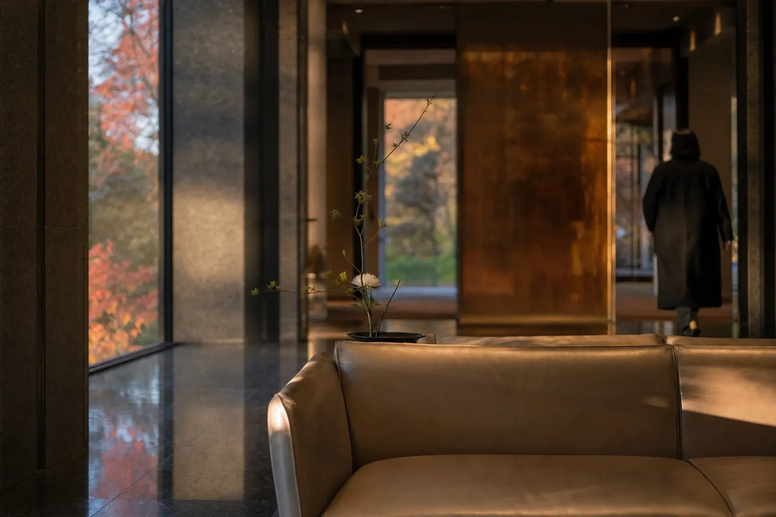 Before you even reach the elevators, the ground-floor arriva