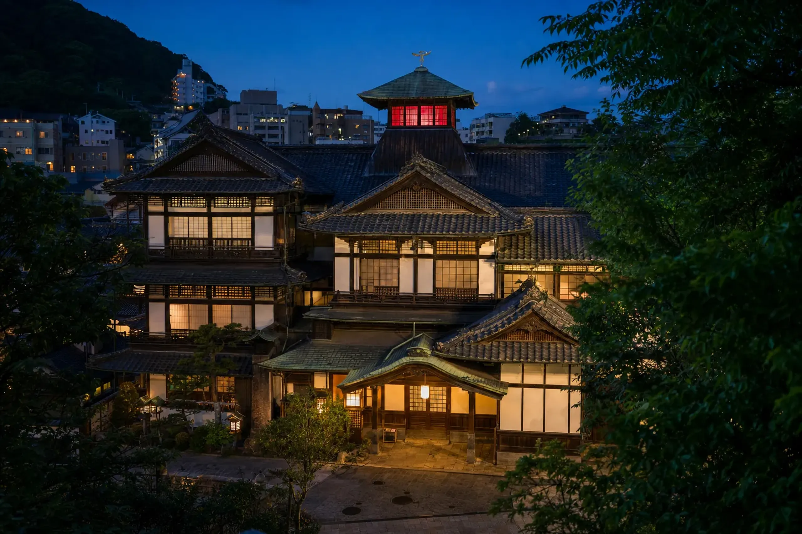 Dōgo Onsen Honkan is a public bathhouse in Matsuyama, Ehime,