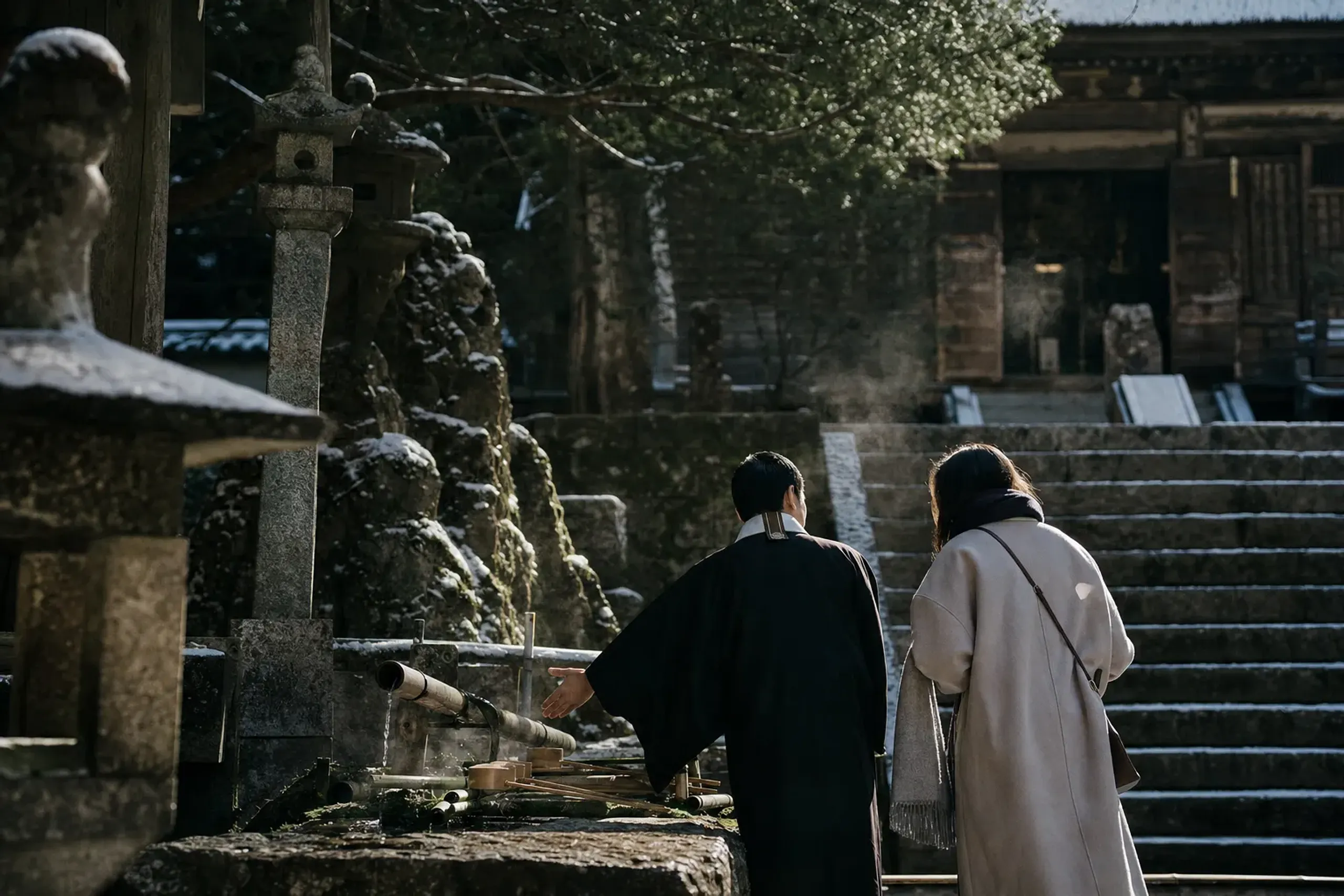 A typical flow might include a shrine or temple visit