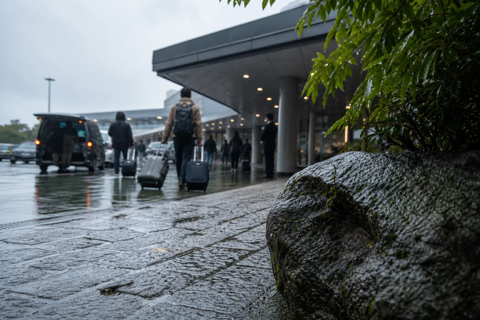A private chauffeur waiting at Narita Airport arrivals with a discreet name card