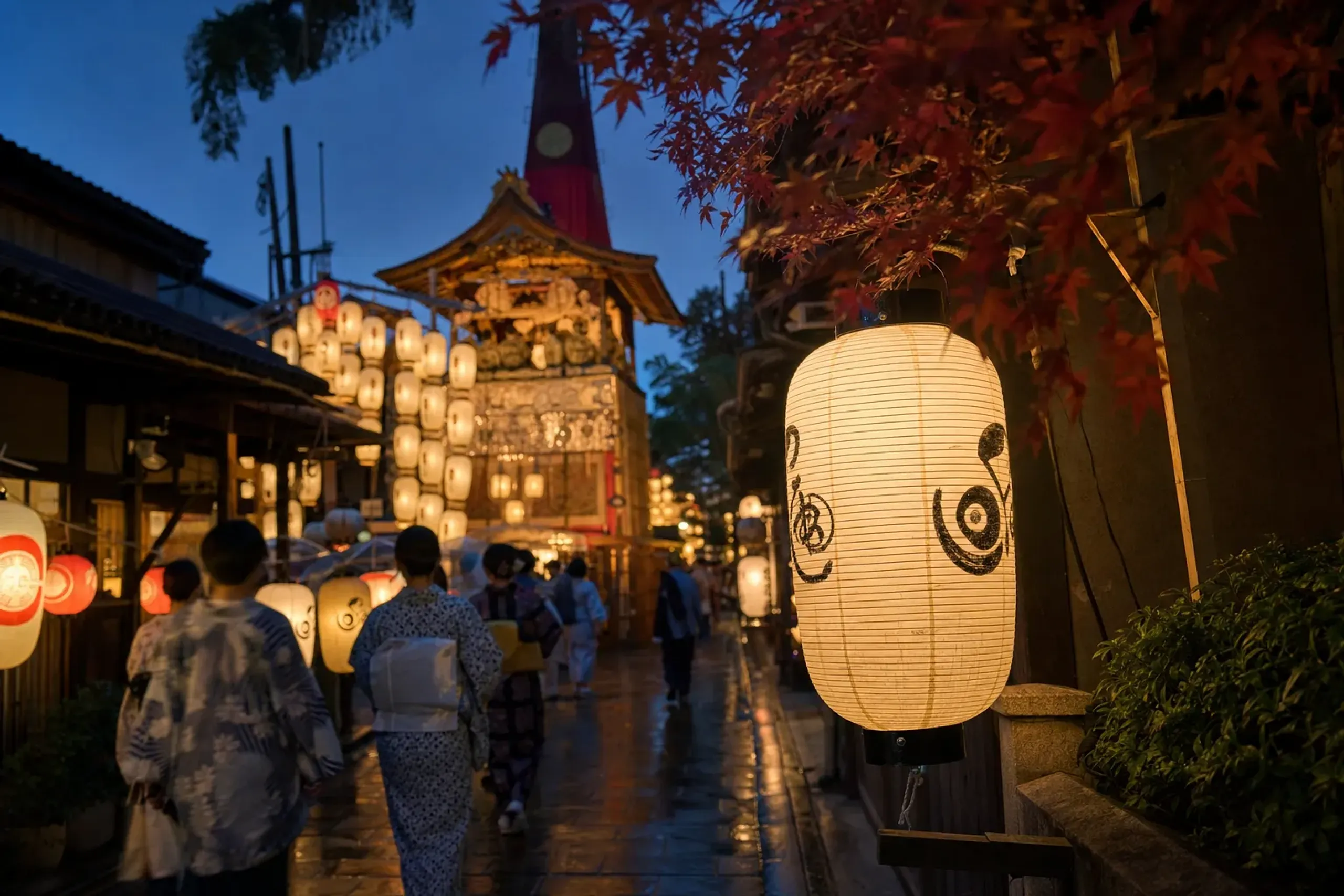 Yoiyama refers to the pre-festival evenings — roughly July 1