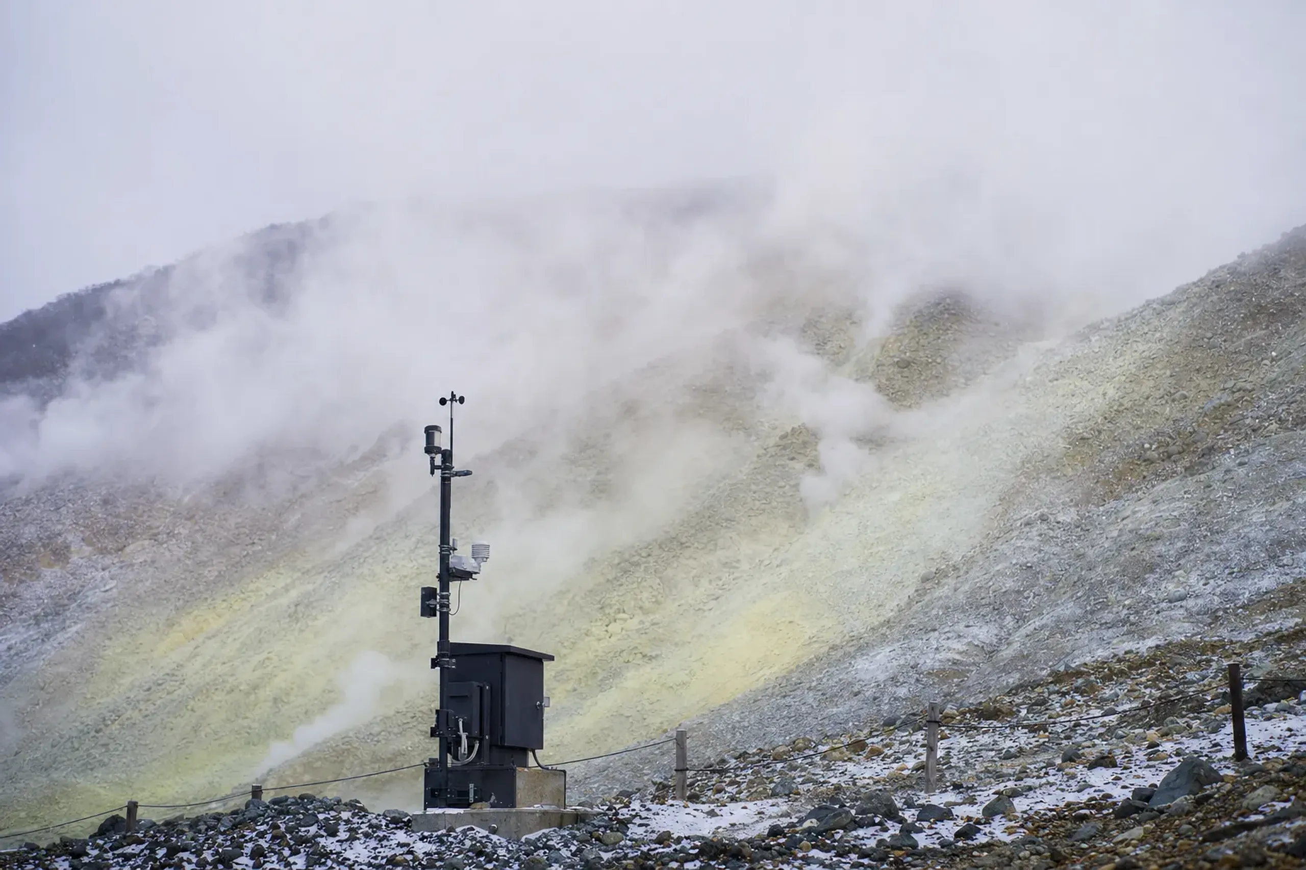 Ōwakudani is monitored around the clock for volcanic gas, an