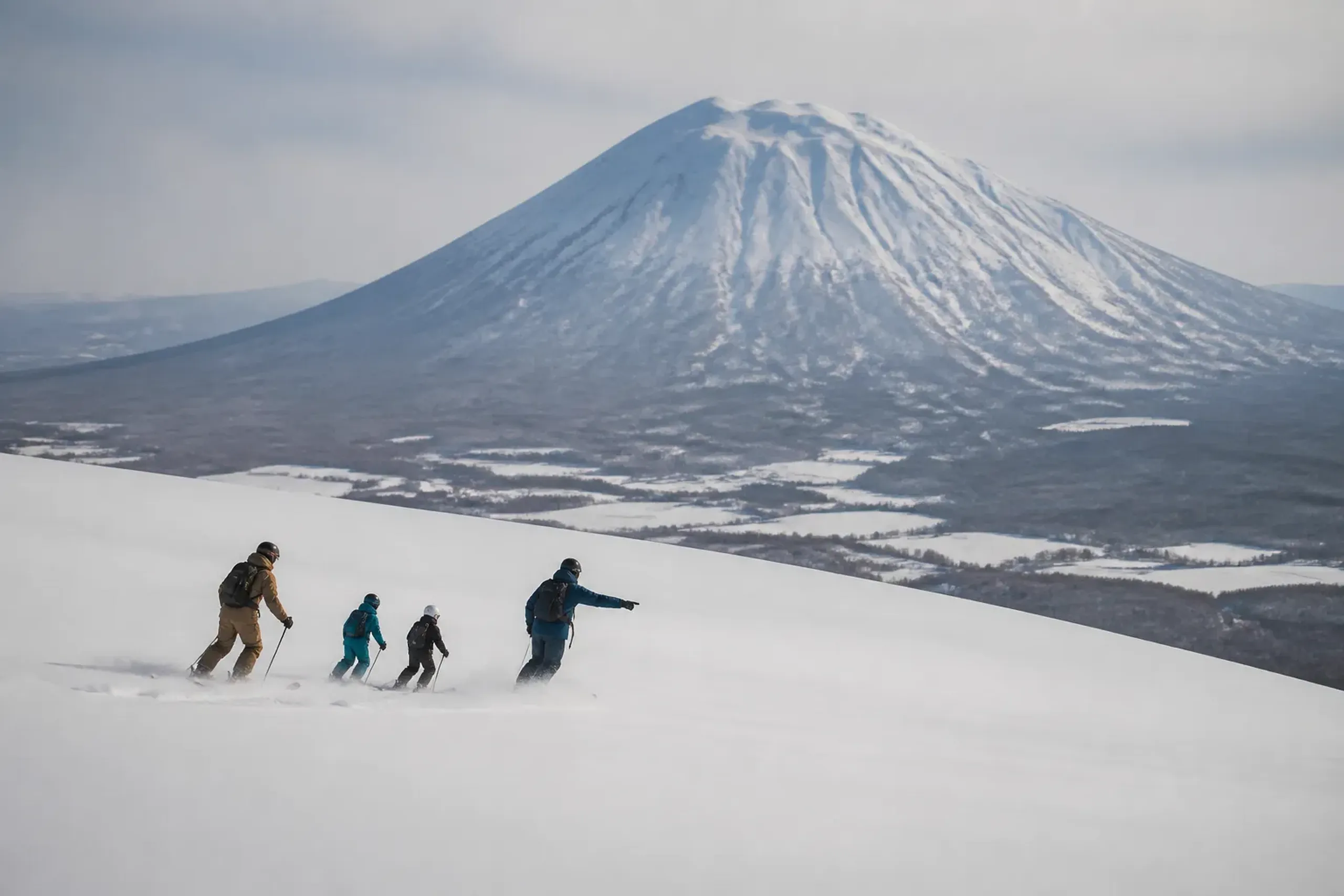 Private ski instructor on a Hokkaido mountain