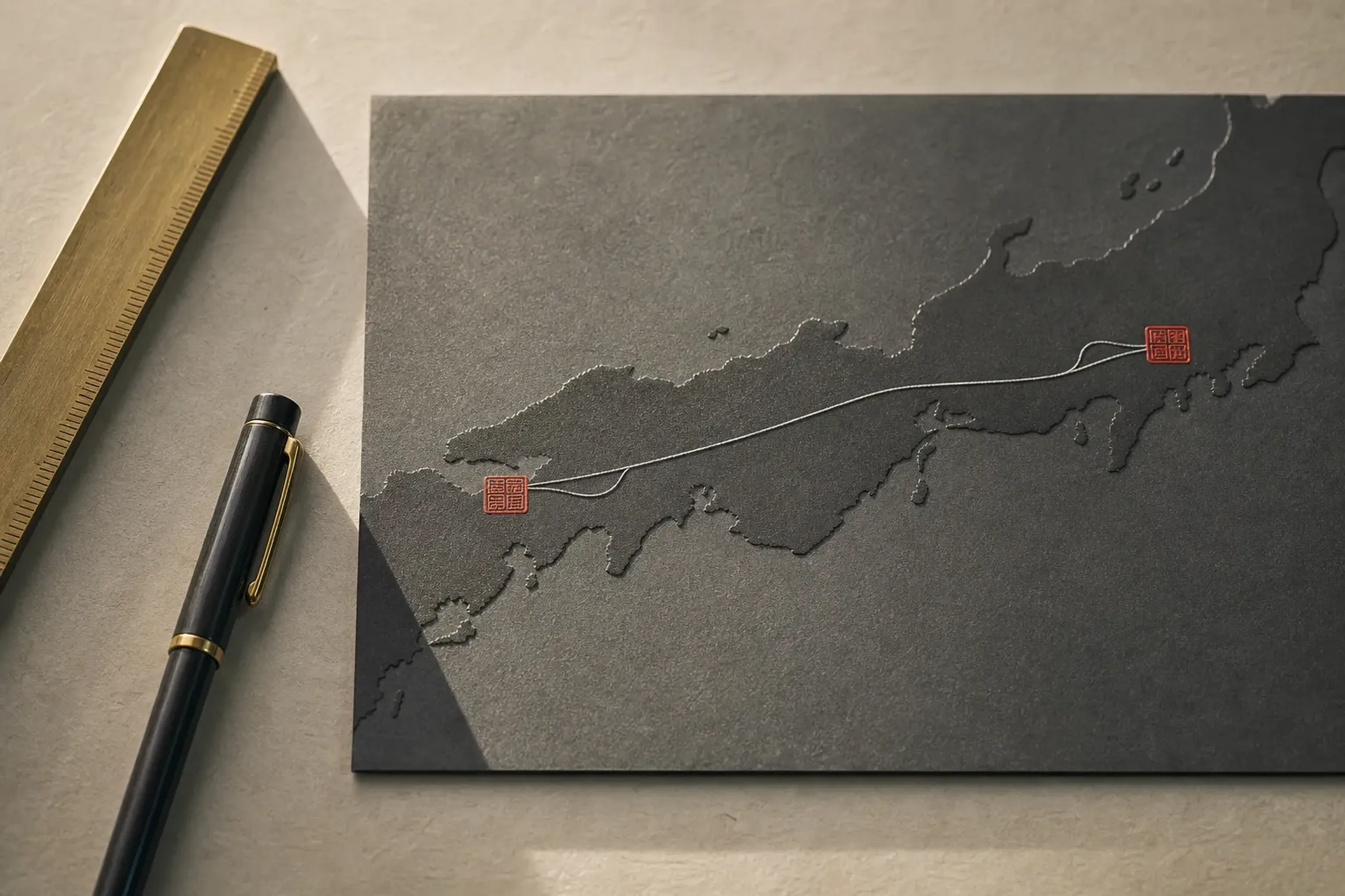 Map-based route planning for Tokyo and Kyoto combining rail and private car for low-exposure travel