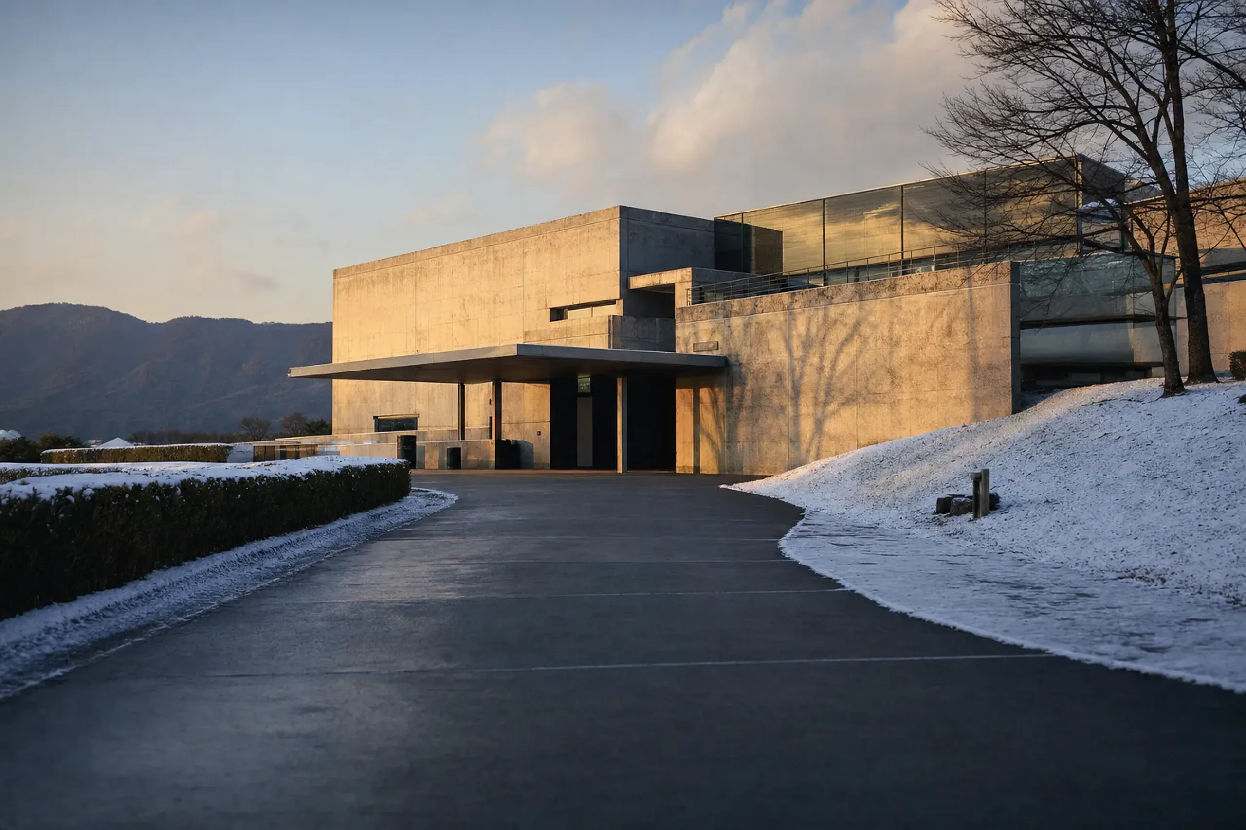 The exterior of the Itokoku History Museum in Itoshima, Fukuoka Prefecture, opened in 2004