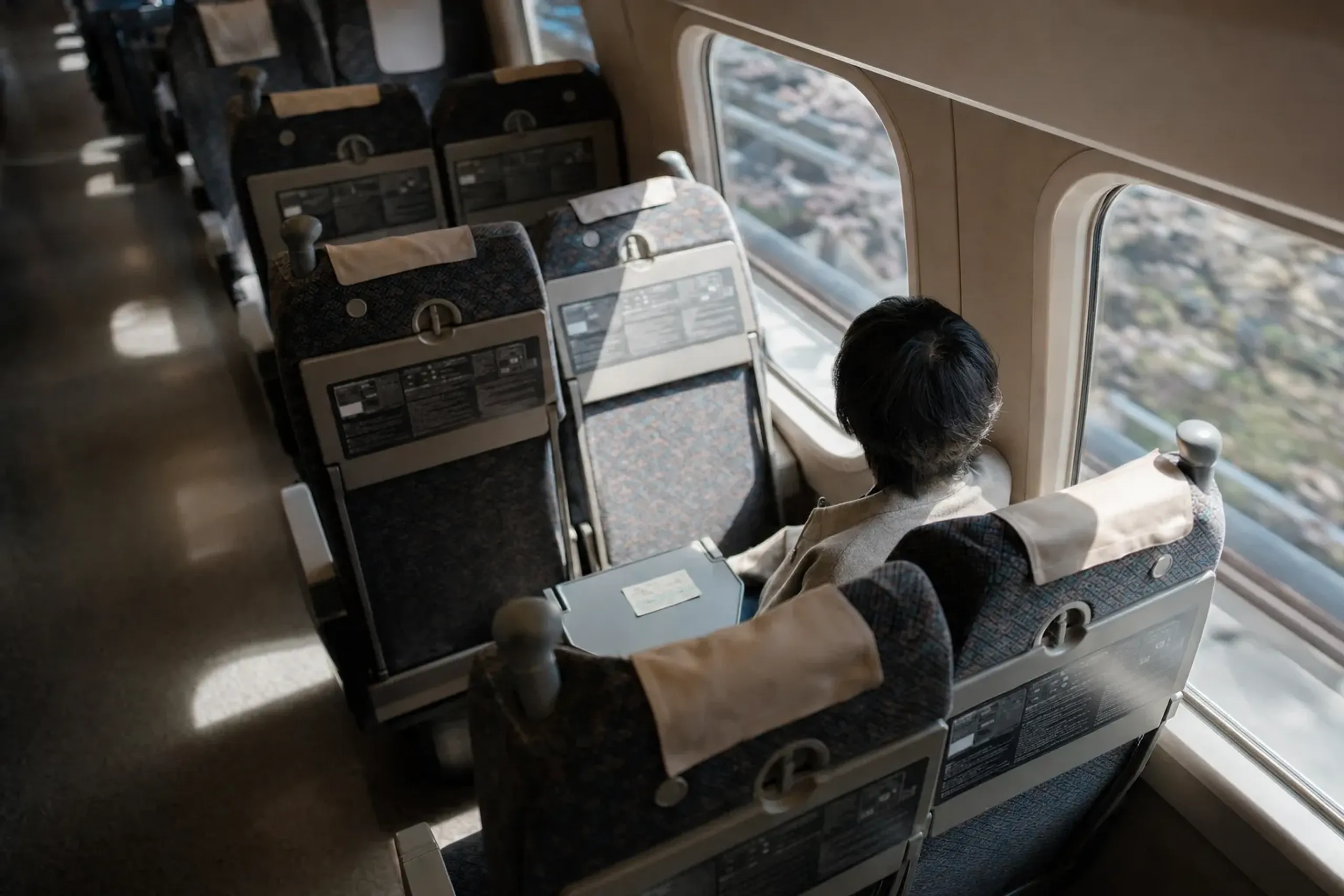 On reserved trains, such as the shinkansen with assigned sea