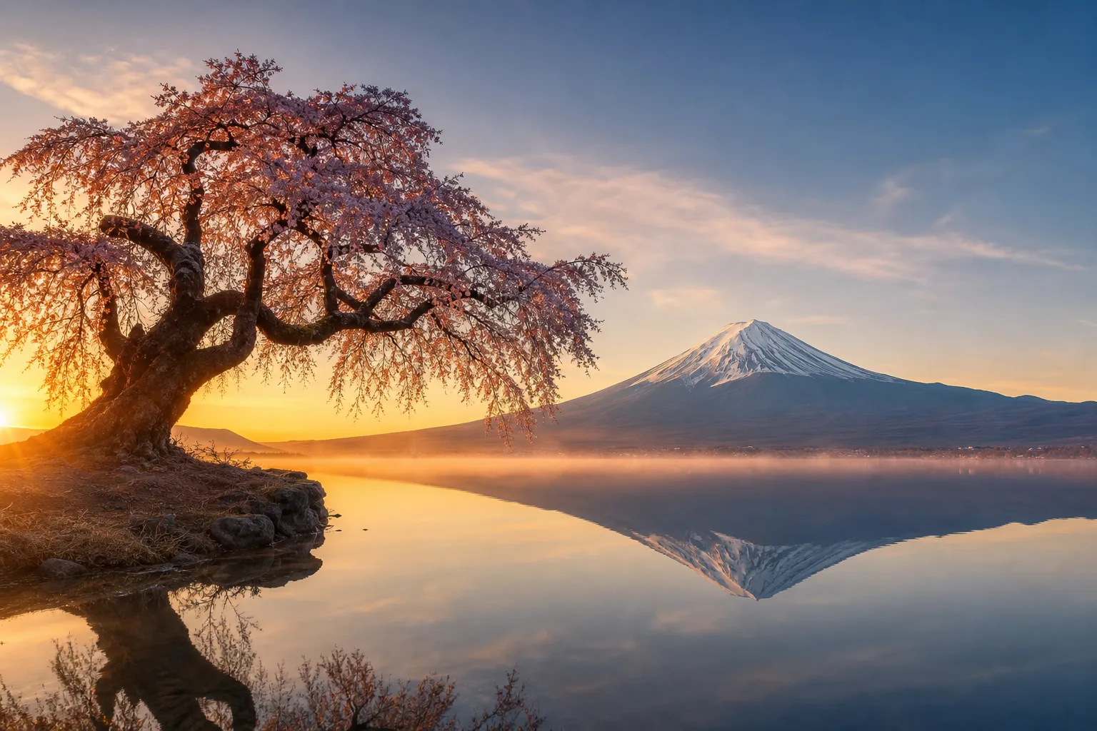 Kawaguchi Lake sakura