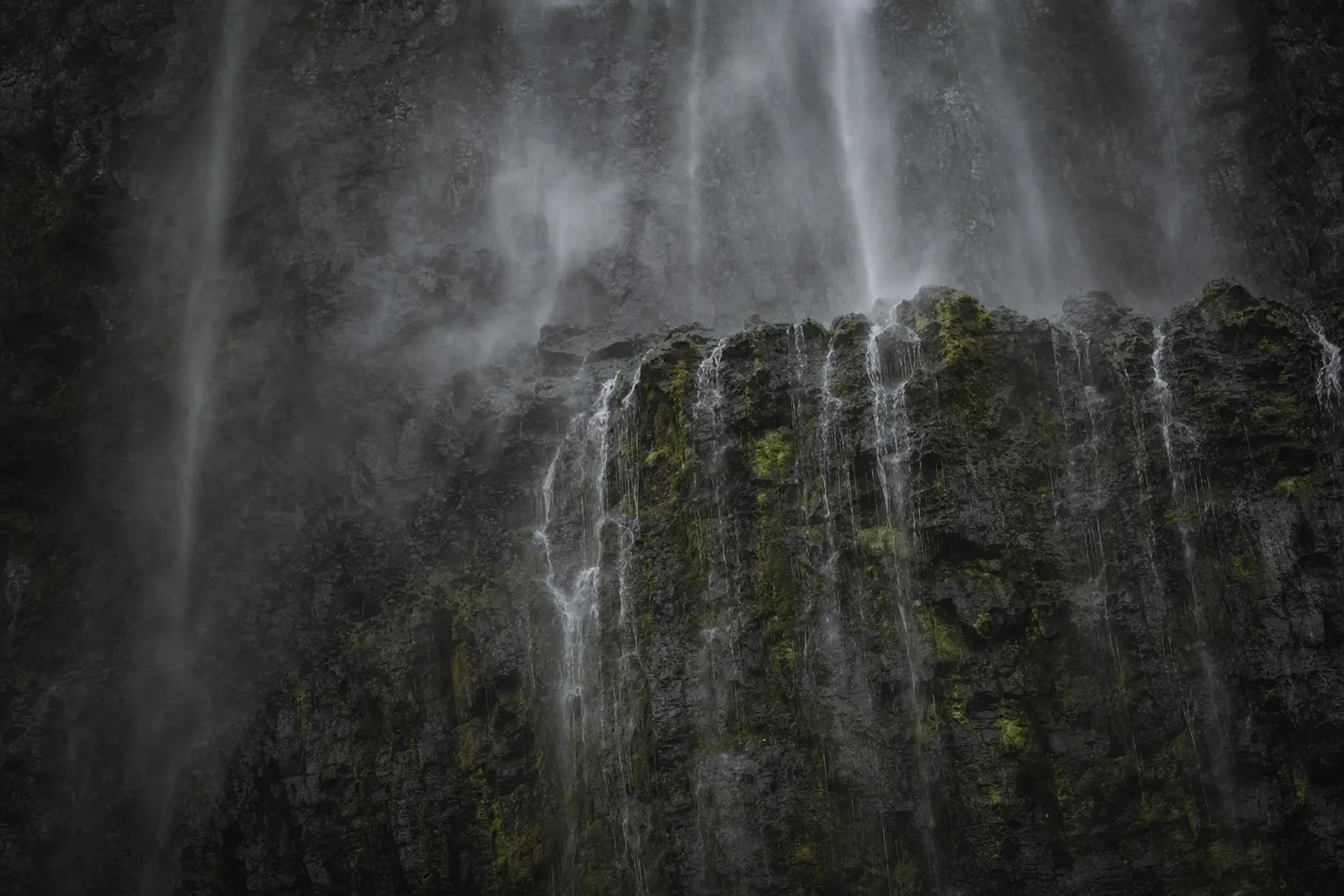 Jūni-taki appears when groundwater seeping from Lake Chūzenj