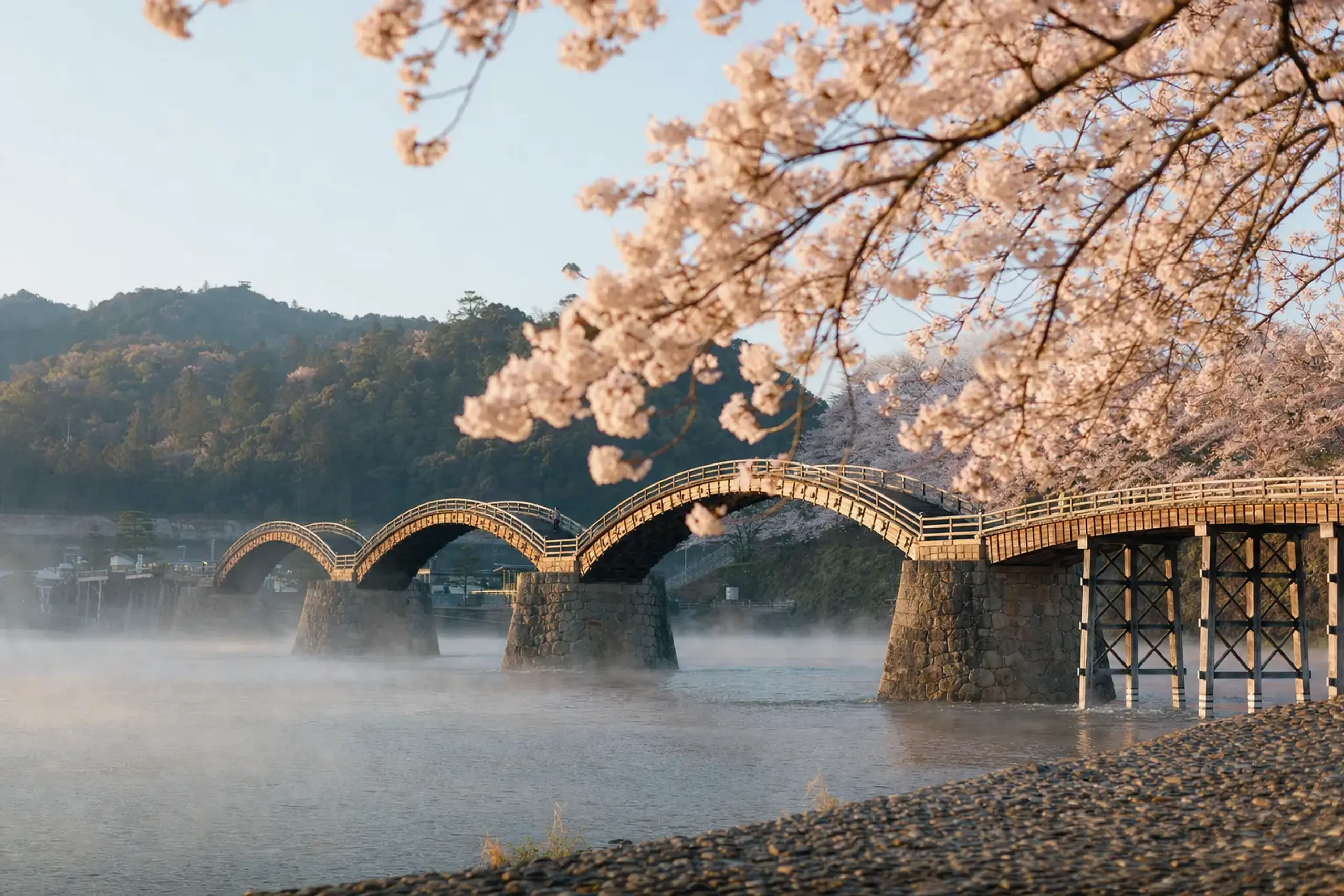 Late March through early April, when Kikkō Park's cherry tre