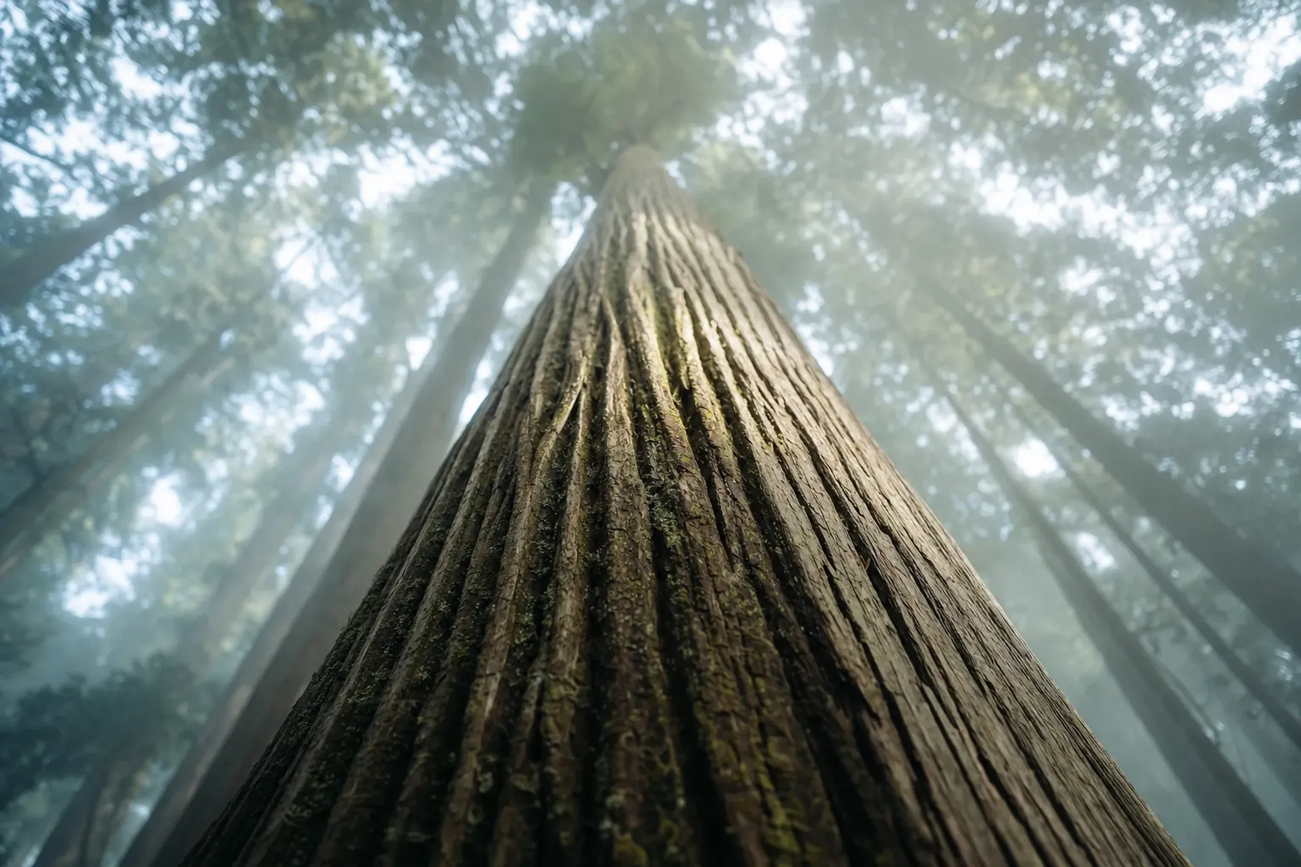 The oldest individuals here reach 700 years, with trunks up