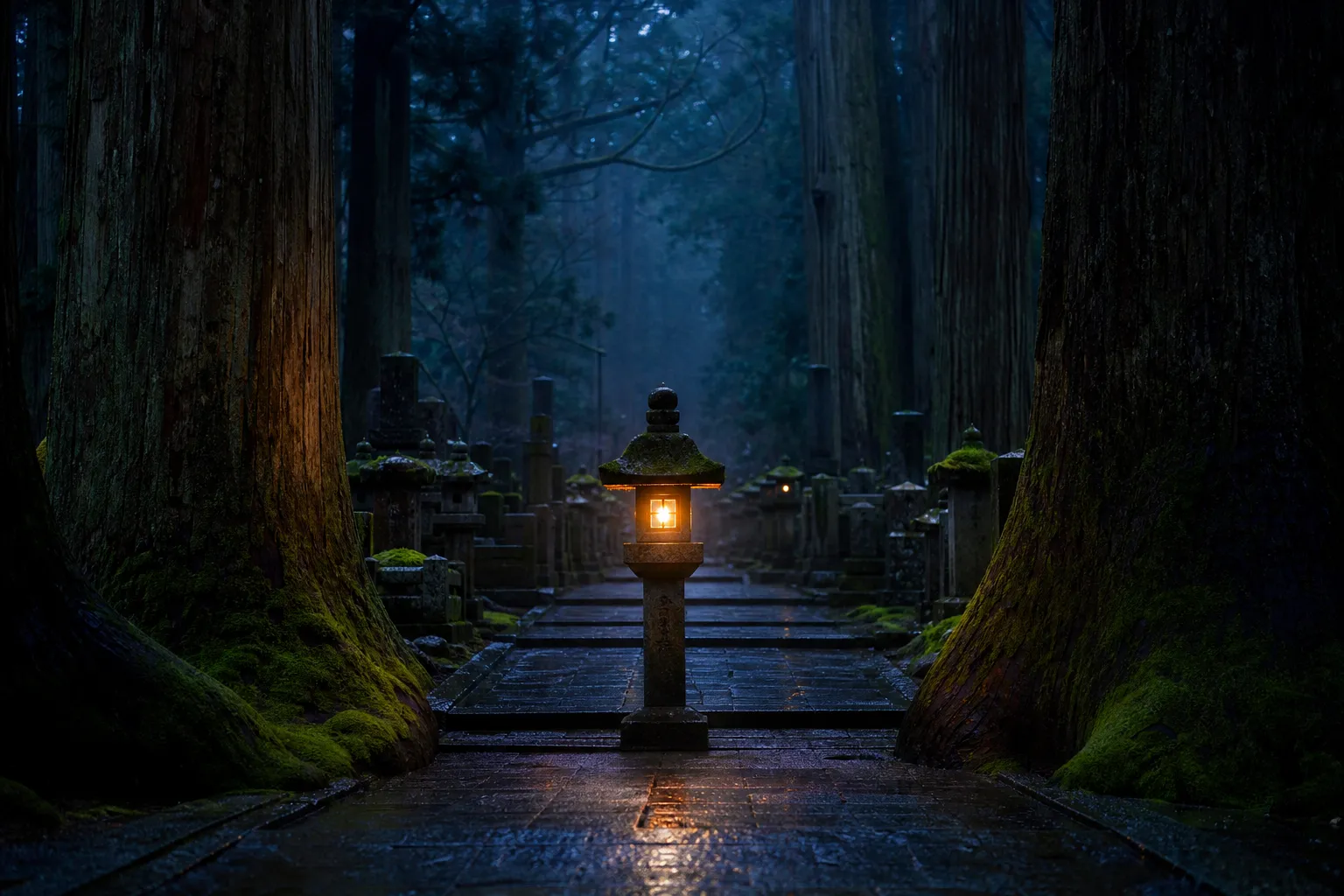 Koyasan Okunoin Night Tour (Kōyasan Okunoin Night Tour)