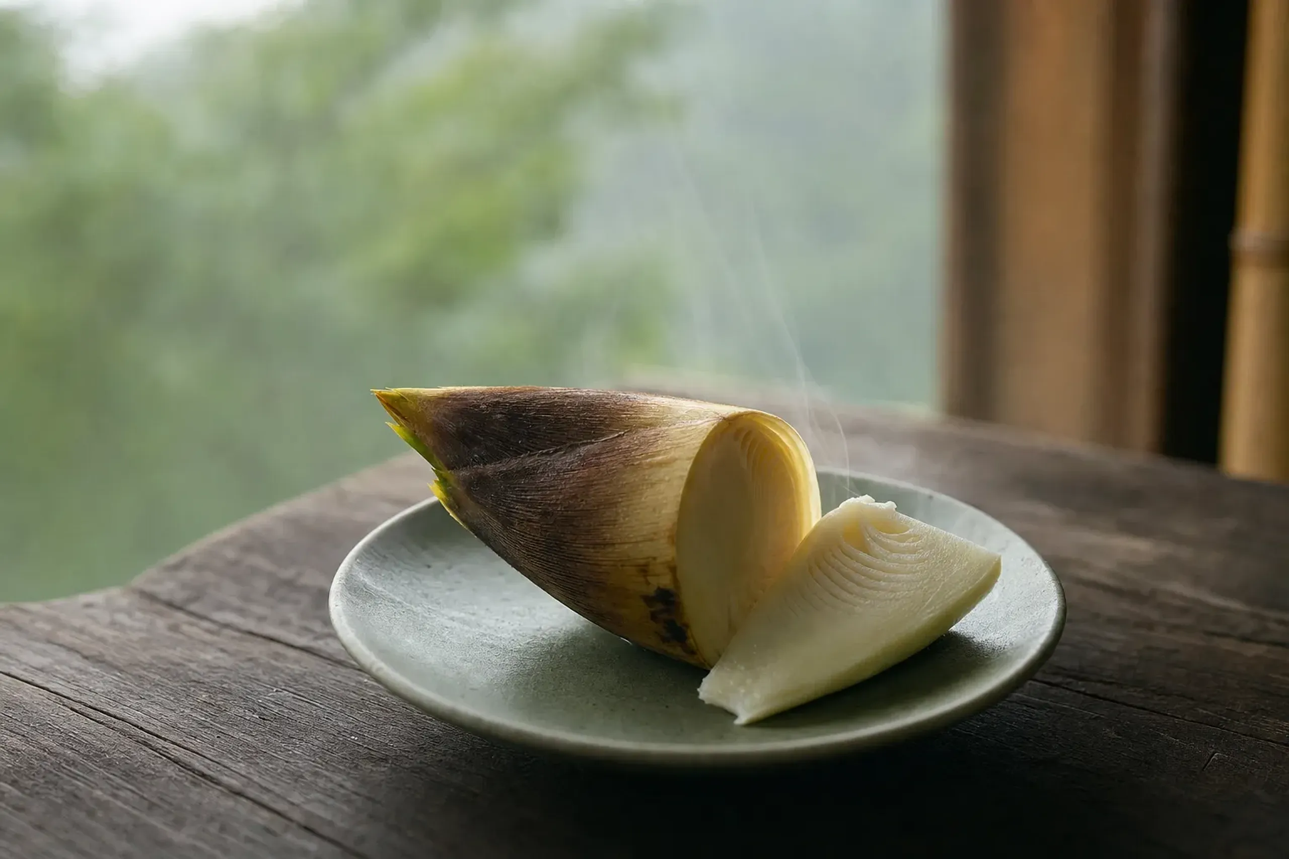 The experience is delicate. A clean slice, a faint sweetness