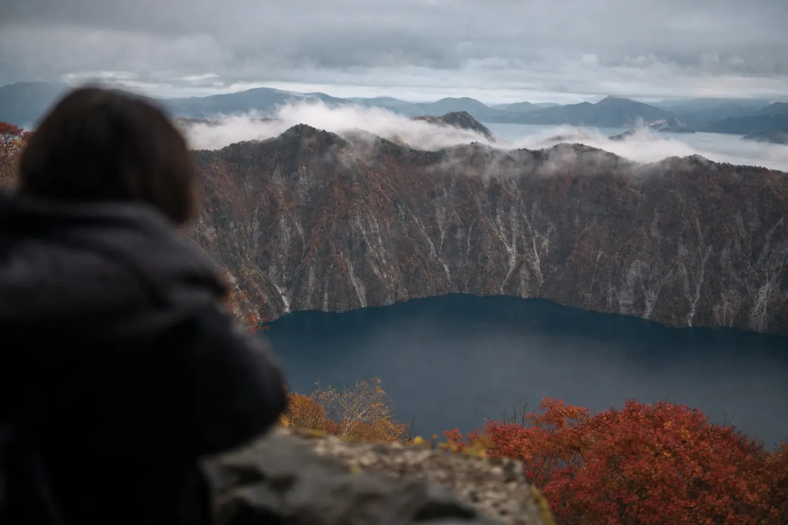 Lake Mashū sits at about 352 meters above sea level.