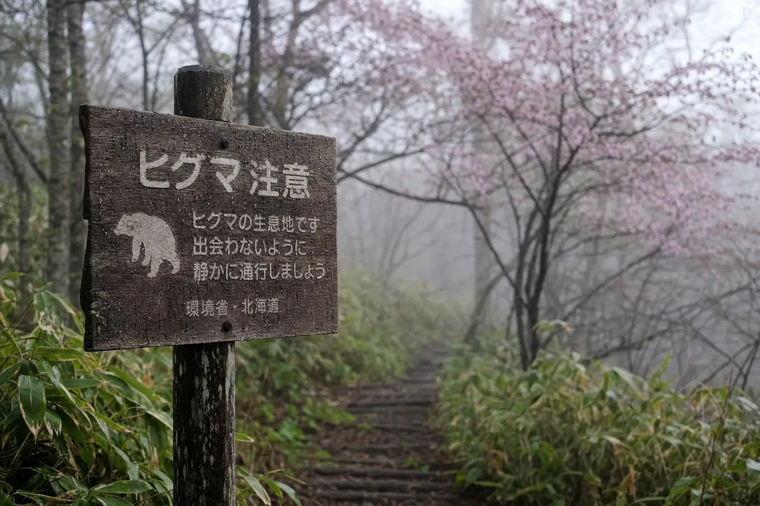 Bears live in this part of Hokkaido. Follow posted notices.