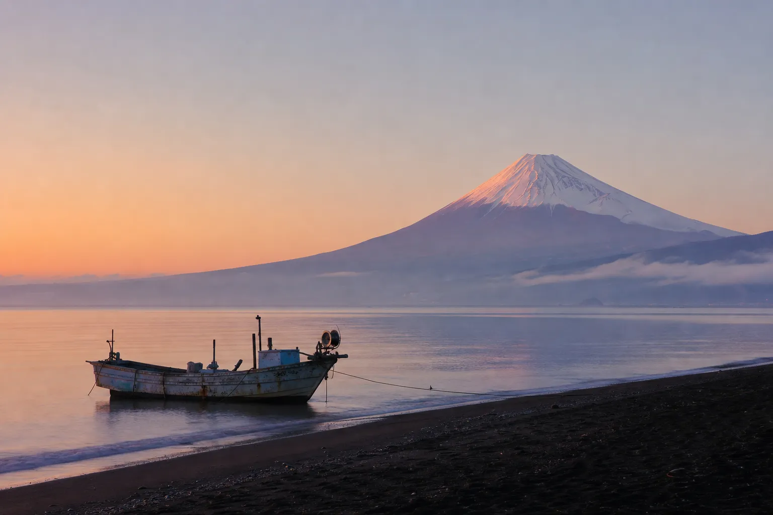 coast with FUJI mountain near