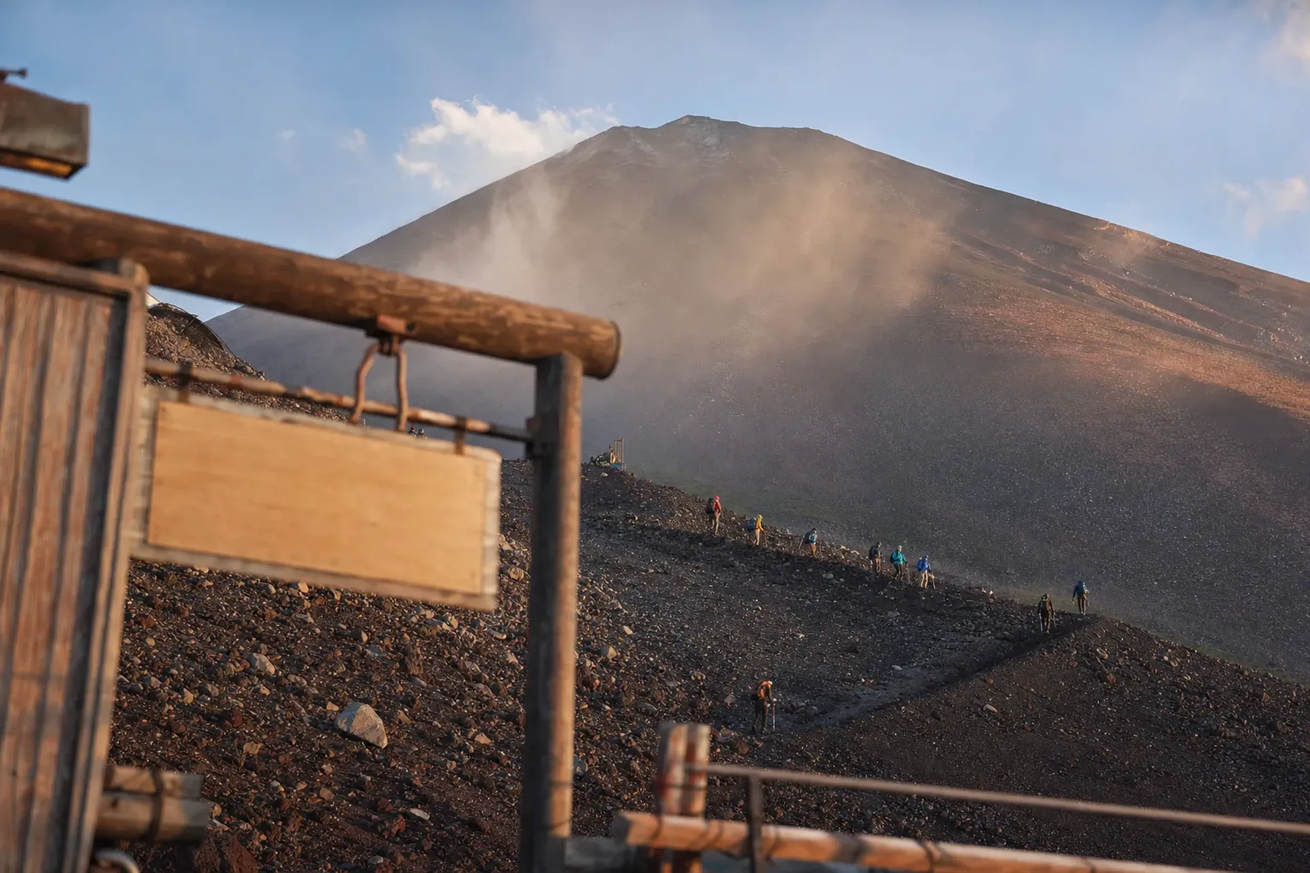 Mt. Fuji is open to climbers from early July to