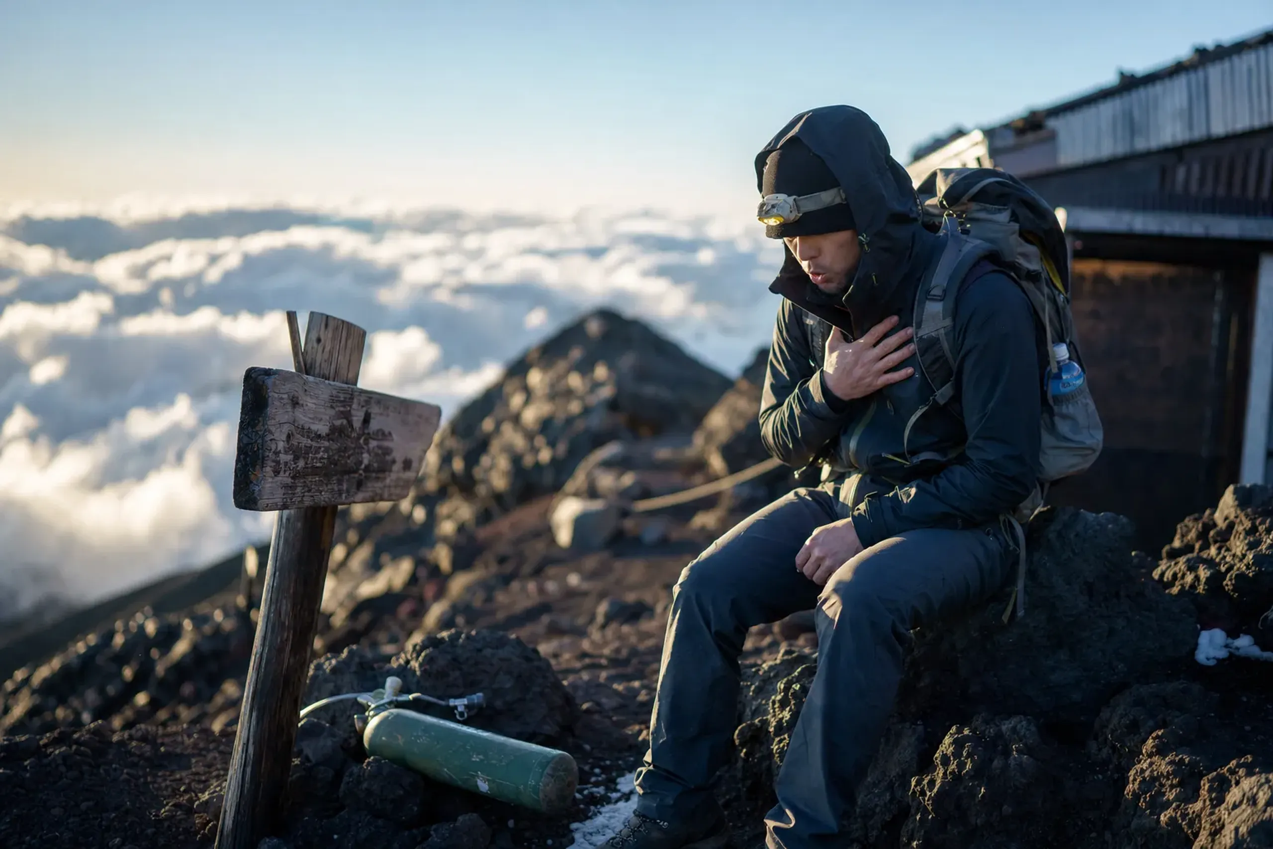 Altitude sickness is real on Fuji, and the official guidance