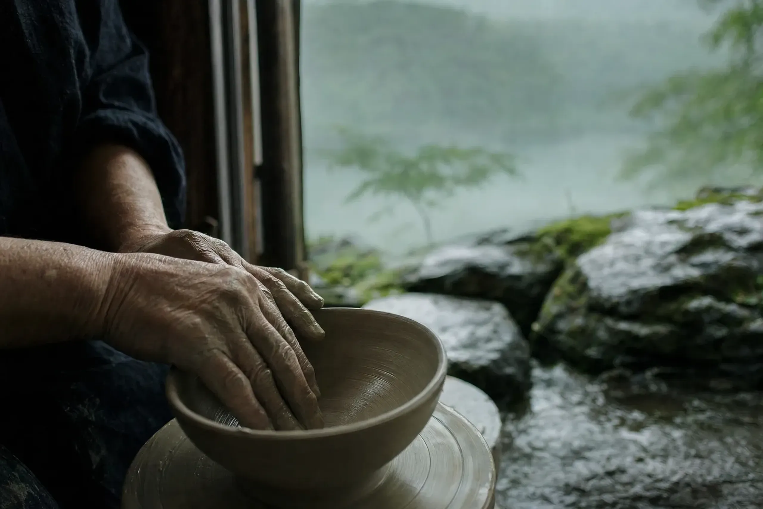 Shokunin here is not a person with a kiln. It