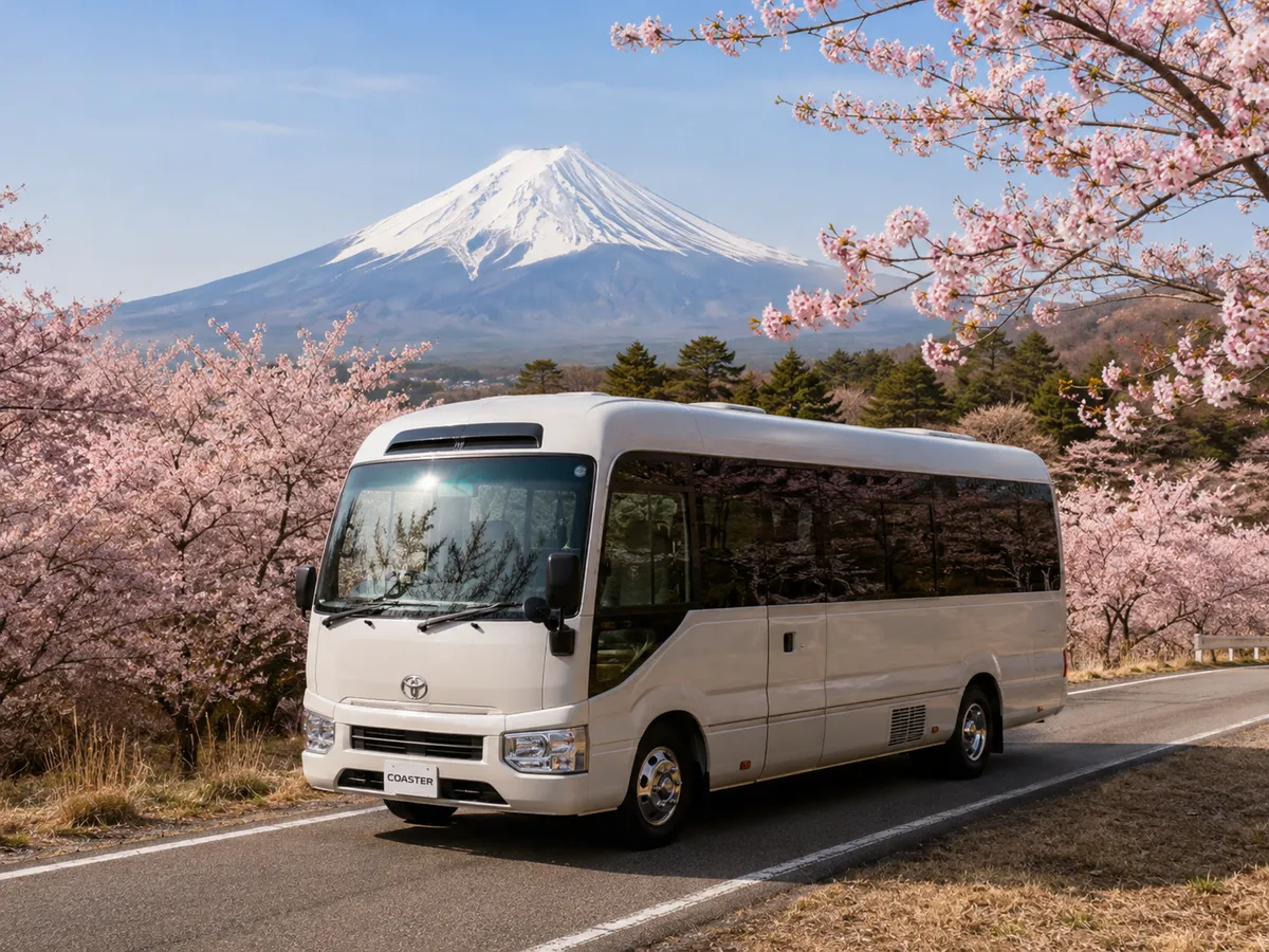 Toyota Coaster microbus — seamless group transit