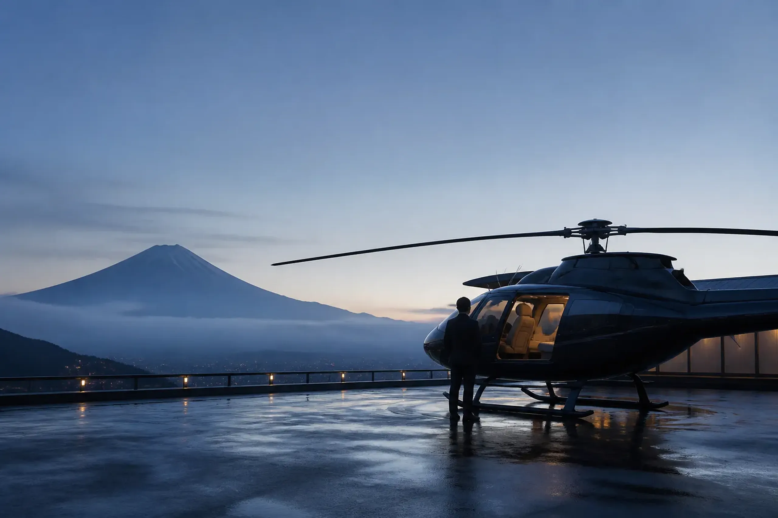 Private Helicopter Transfers and Luxury Hotels in Japan