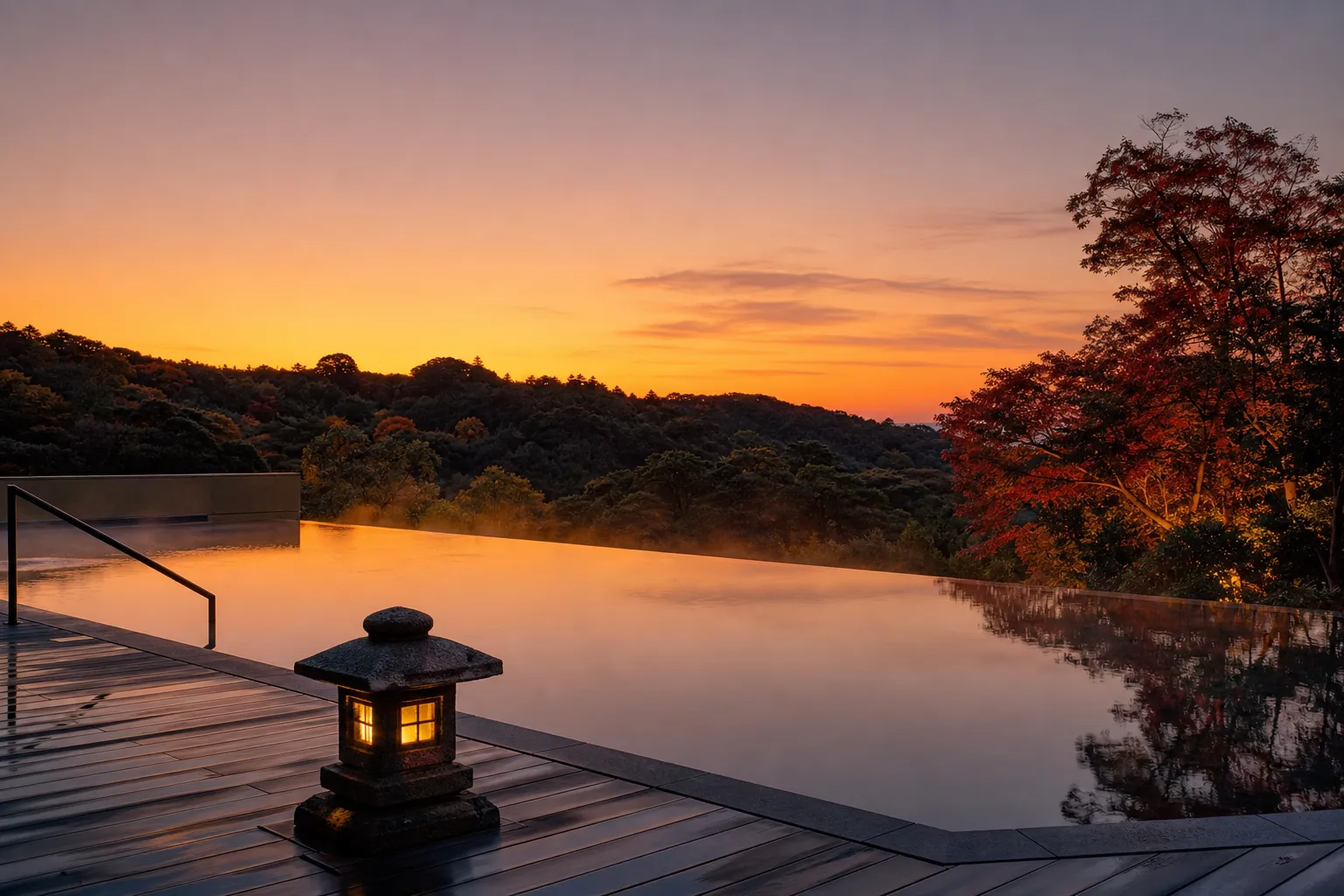 Amanemu, Japan - Resort, pool shot, sunset 2