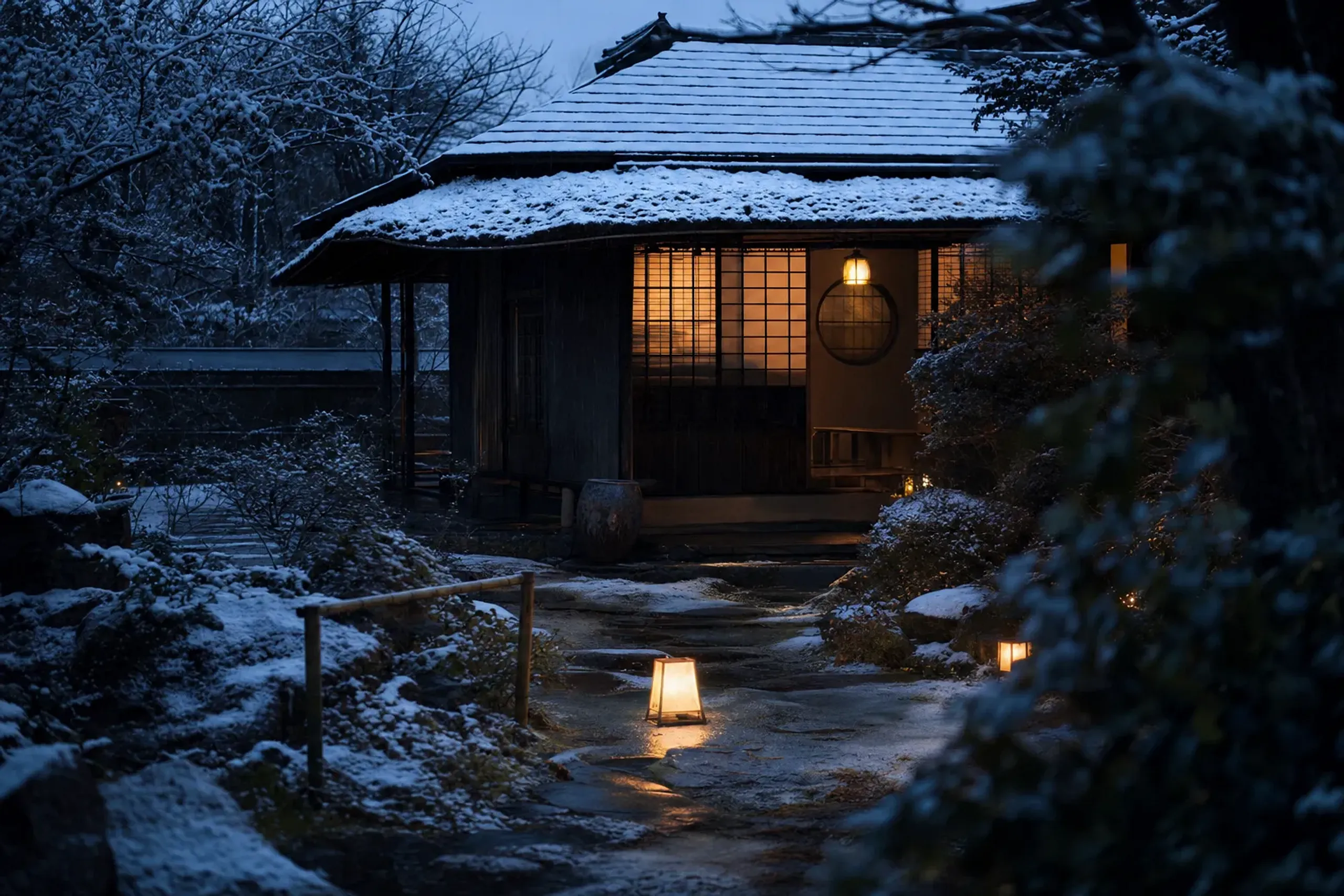 a bowl of handmade soba at Fushoan, the soba restaurant on the grounds of Sanso Murata in Yufuin