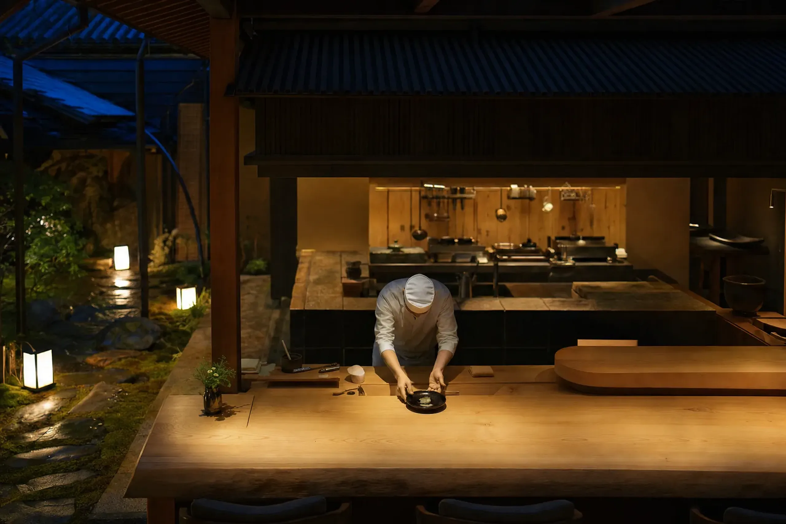 Service varies. Some kappo restaurants serve a chef's season