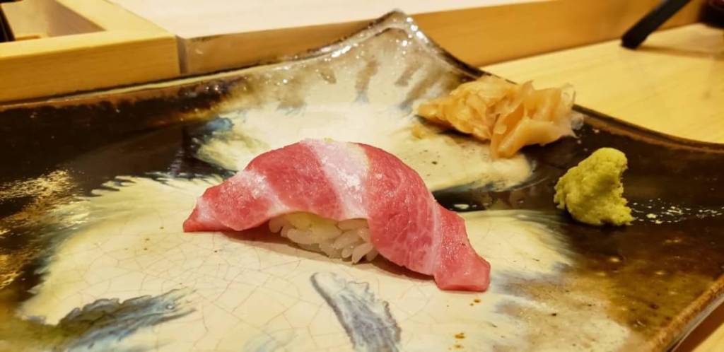 Freshly prepared nigiri