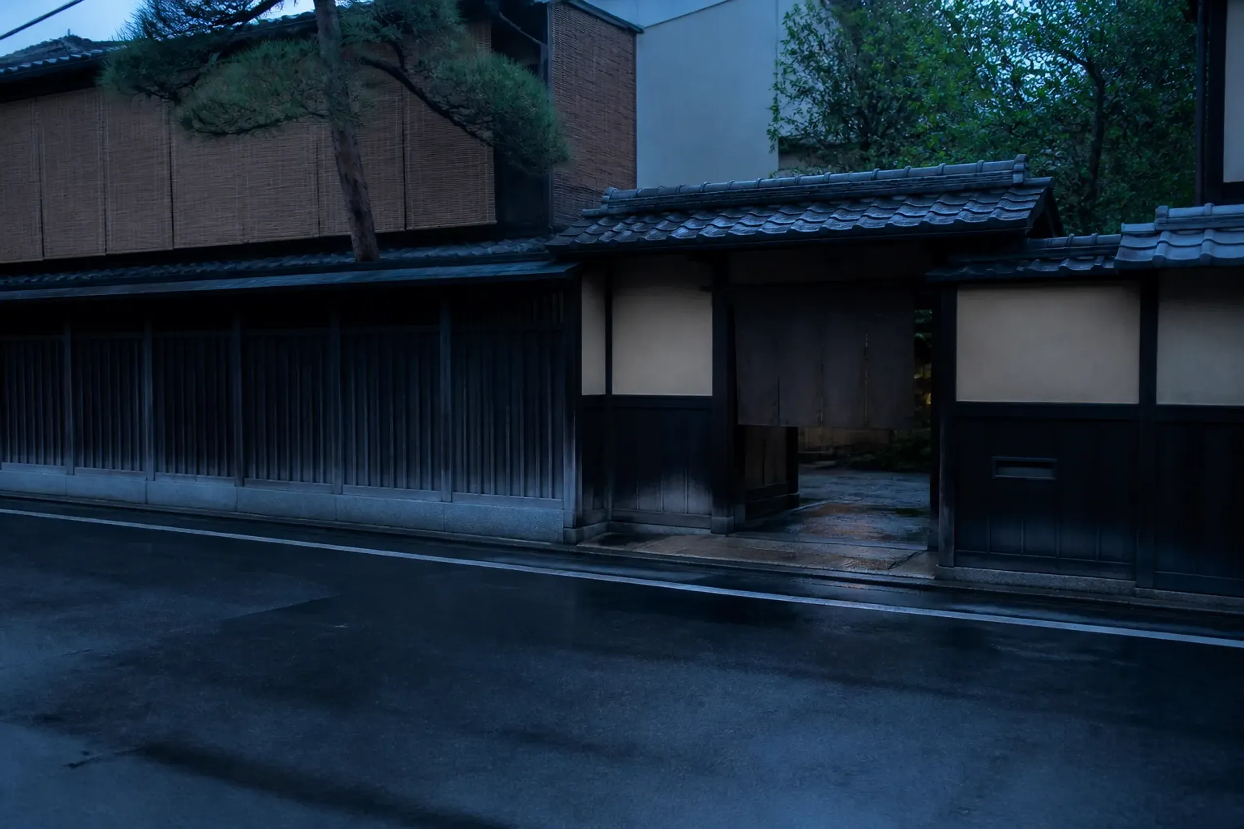 Entrance exterior of Tawaraya Ryokan in Nakagyo-ku, Kyoto