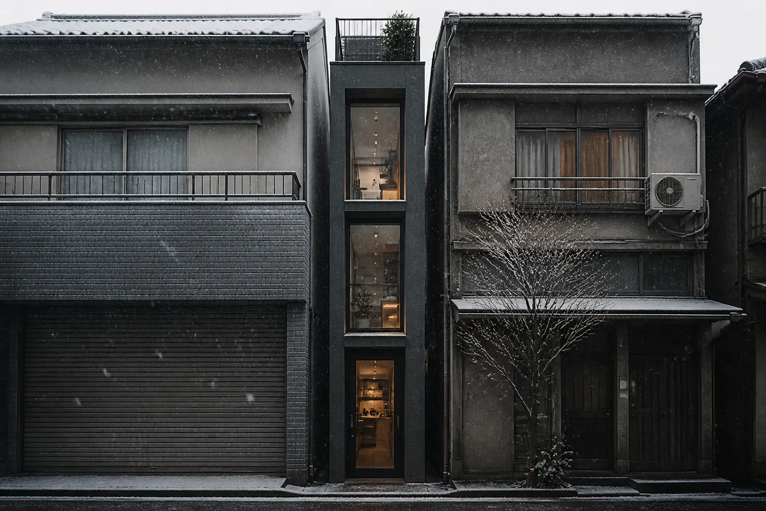 Start with the plot. In many neighborhoods, parcels are narr