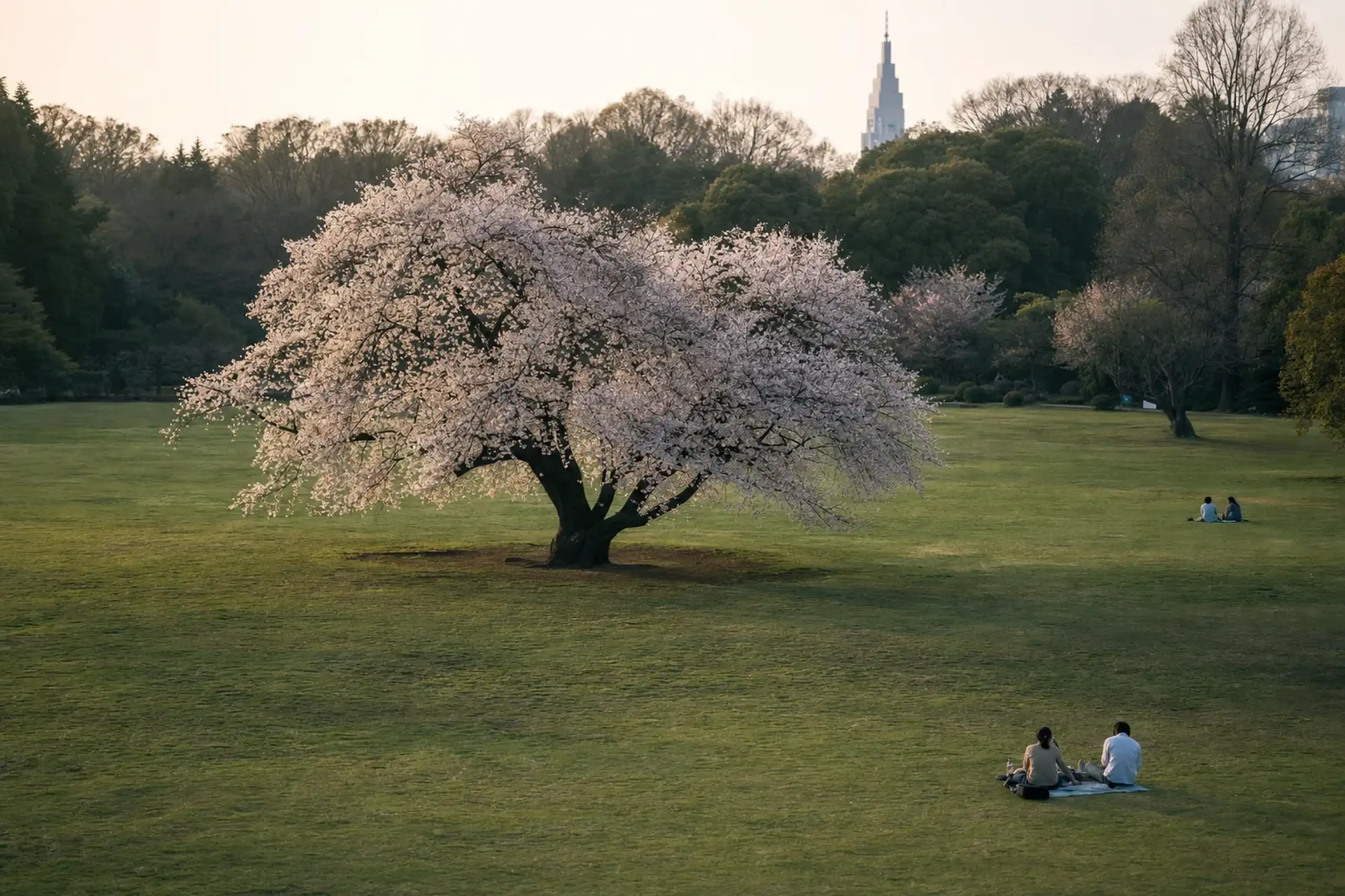 Shinjuku Gyoen is often the calmest mainstream choice becaus
