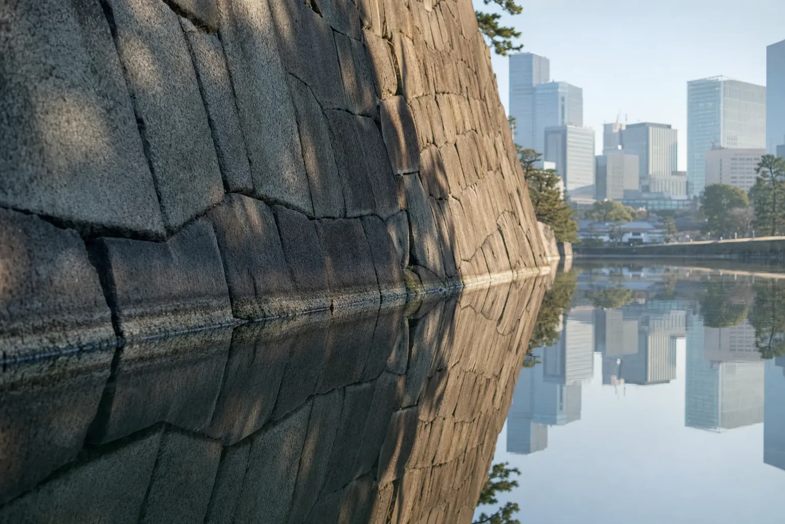 Sakuradamon gate and outer moat of the former Edo Castle in Tokyo