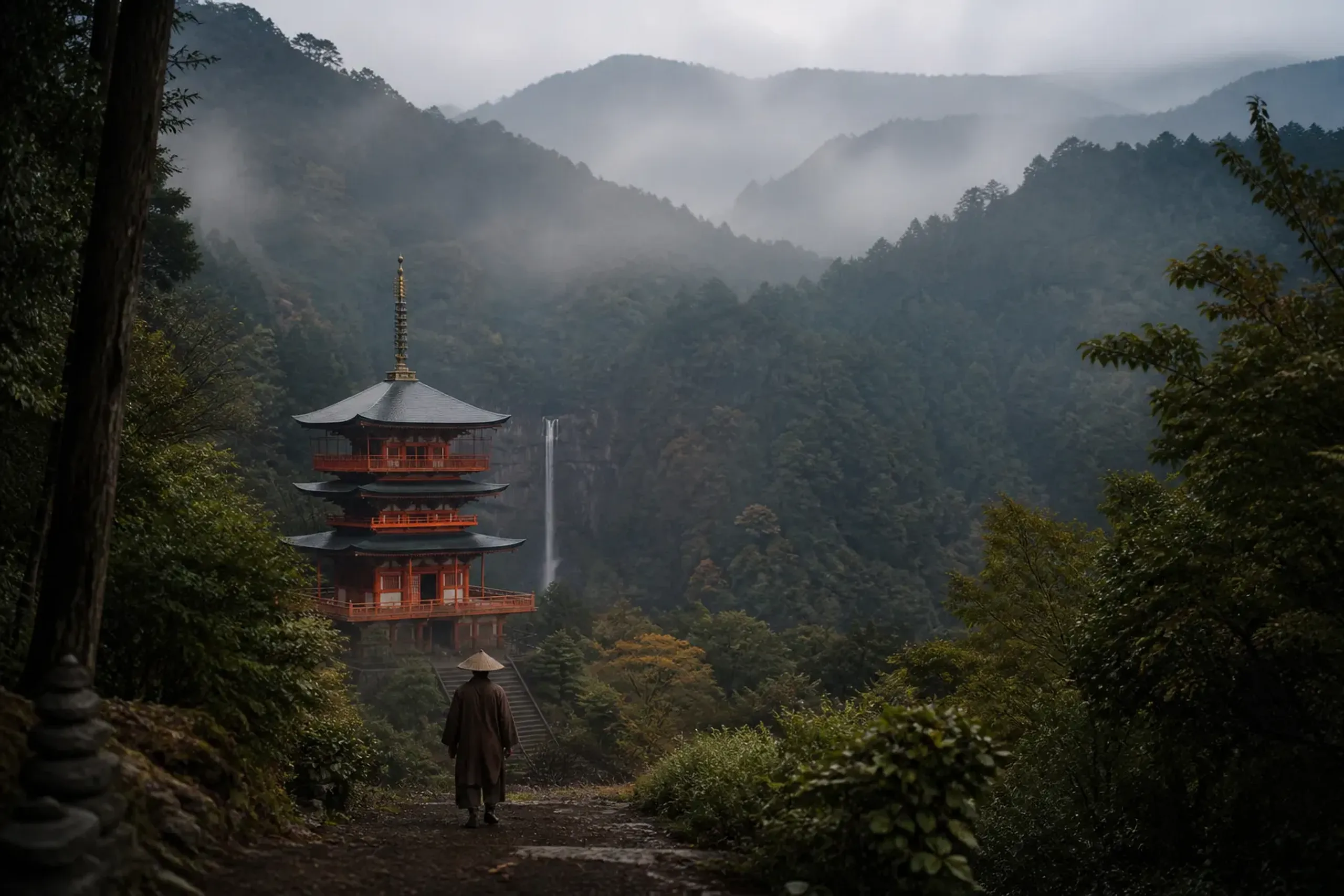 Seiganto-ji pagoda near Kumano Nachi Taisha on the Kii Peninsula