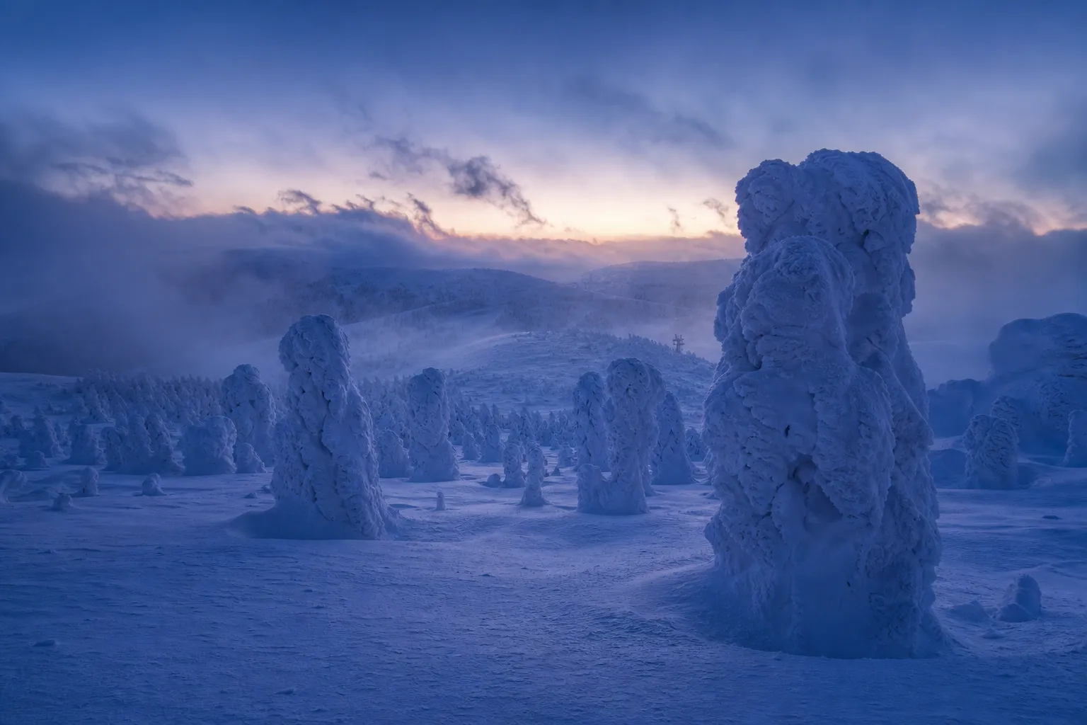 Zao Onsen in winter