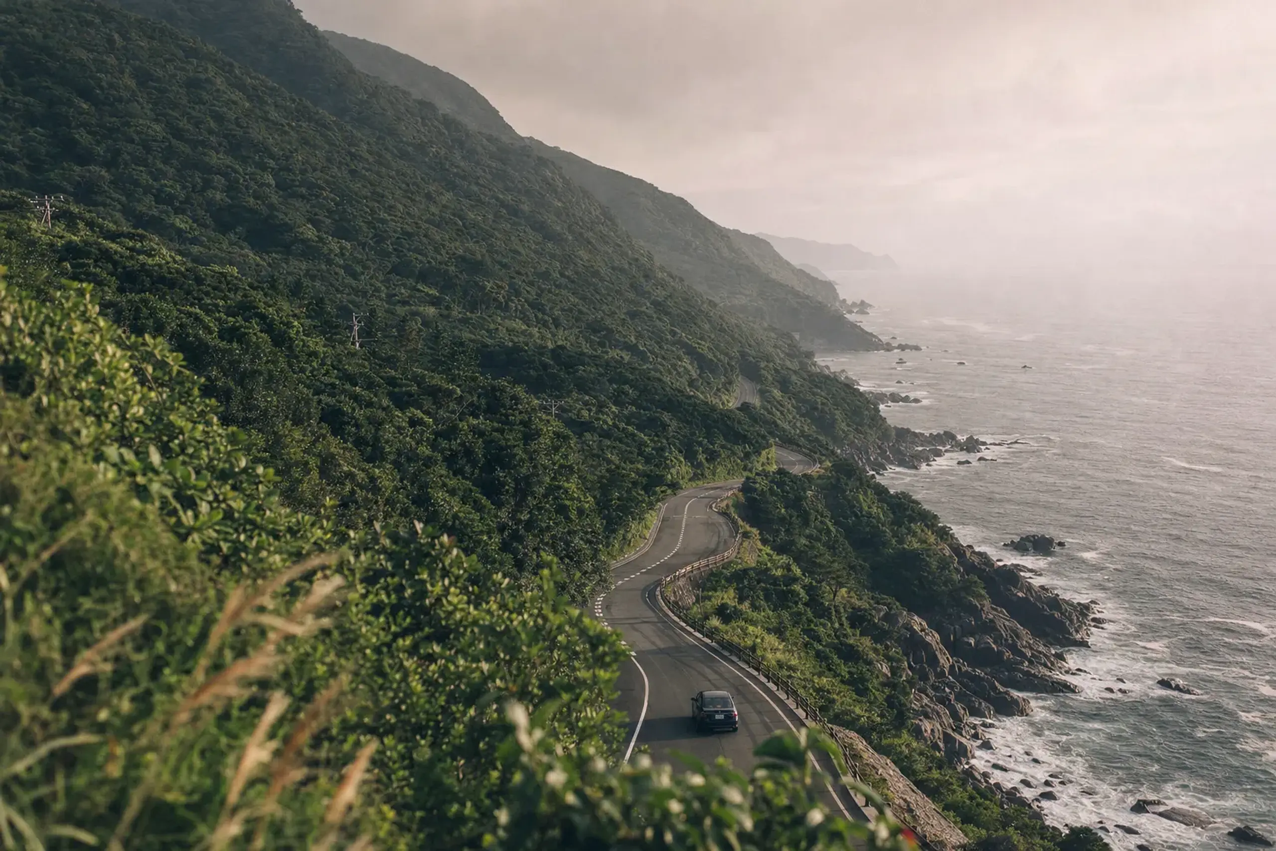 One loop road circles the coast. A full drive around