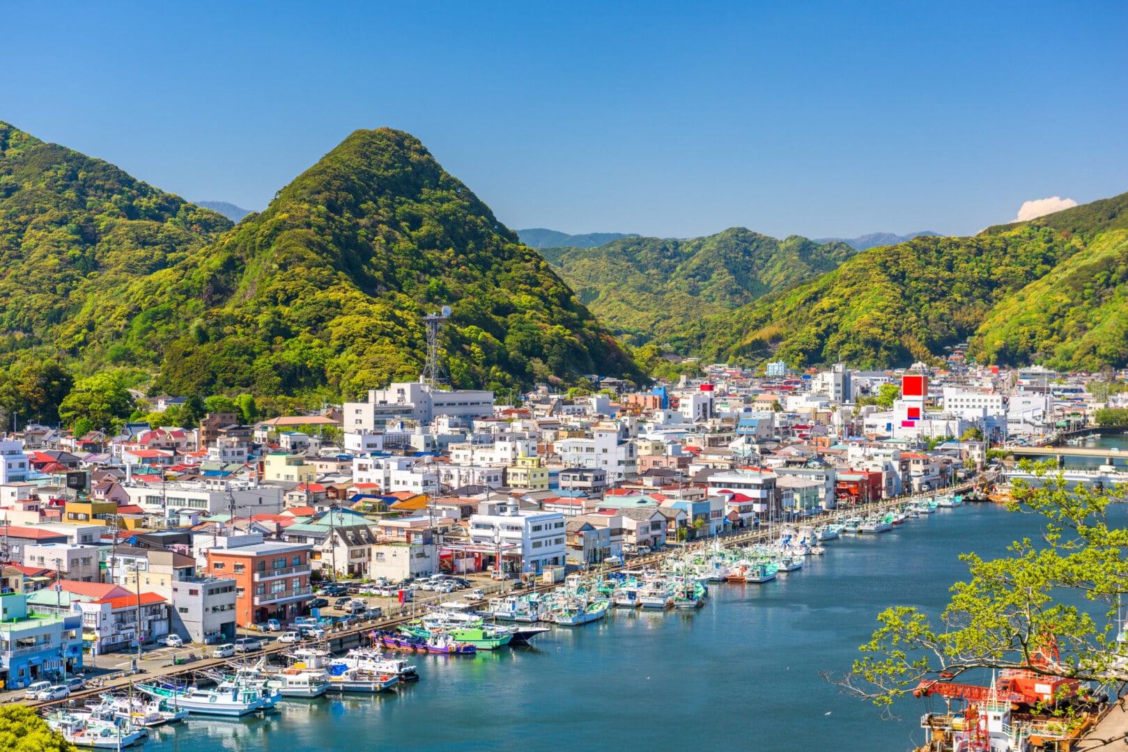 Shimoda town skyline