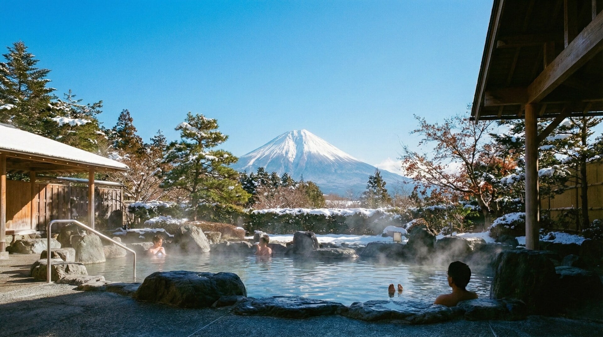 箱根:富士山を望むプライベート温泉