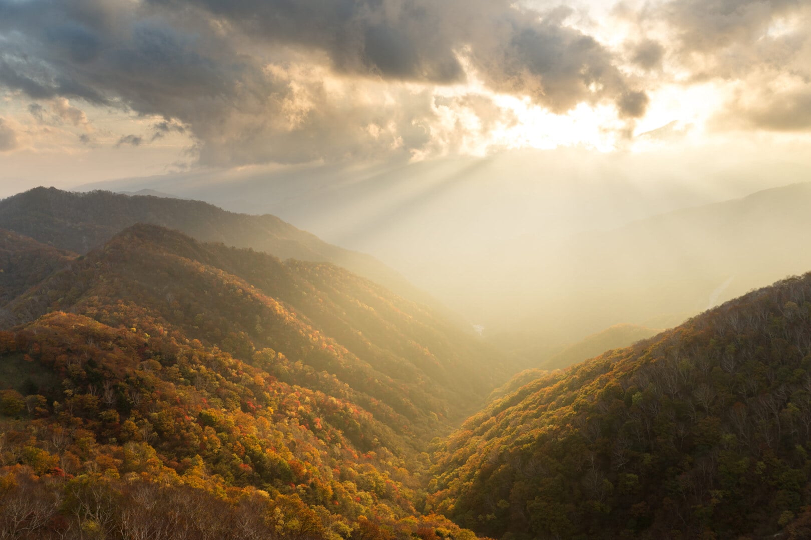 Beautiful sunset in Nikko