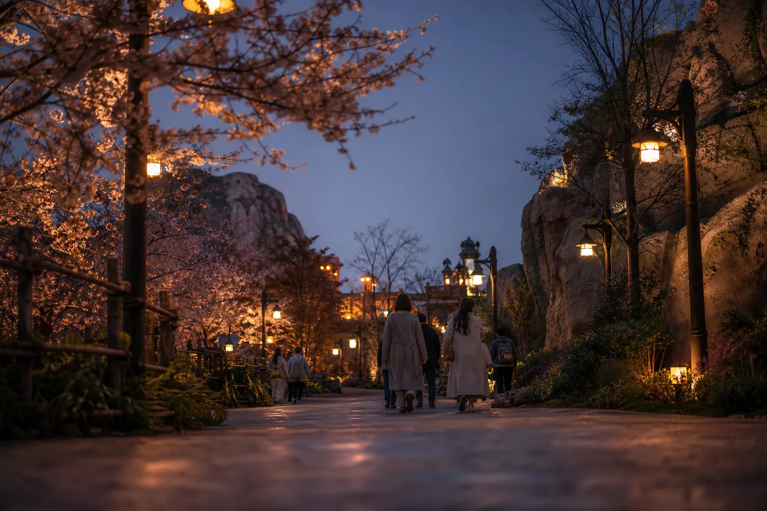 千葉県浦安市・東京ディズニーシーのファンタジースプリングス広域風景