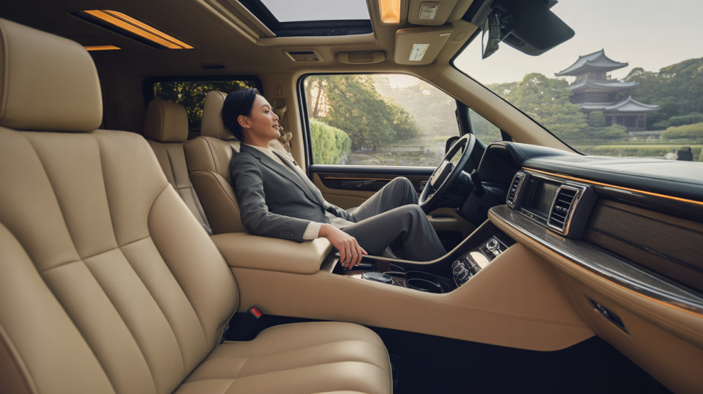 (Mercedes-Maybach GLS, Kyoto, Luxury, Space, English Chauffeur, ultra-luxury SUV, exclusive use, Nara, special conditions, discerning clients, refined comfort, performance, spaciousness, professional chauffeur)